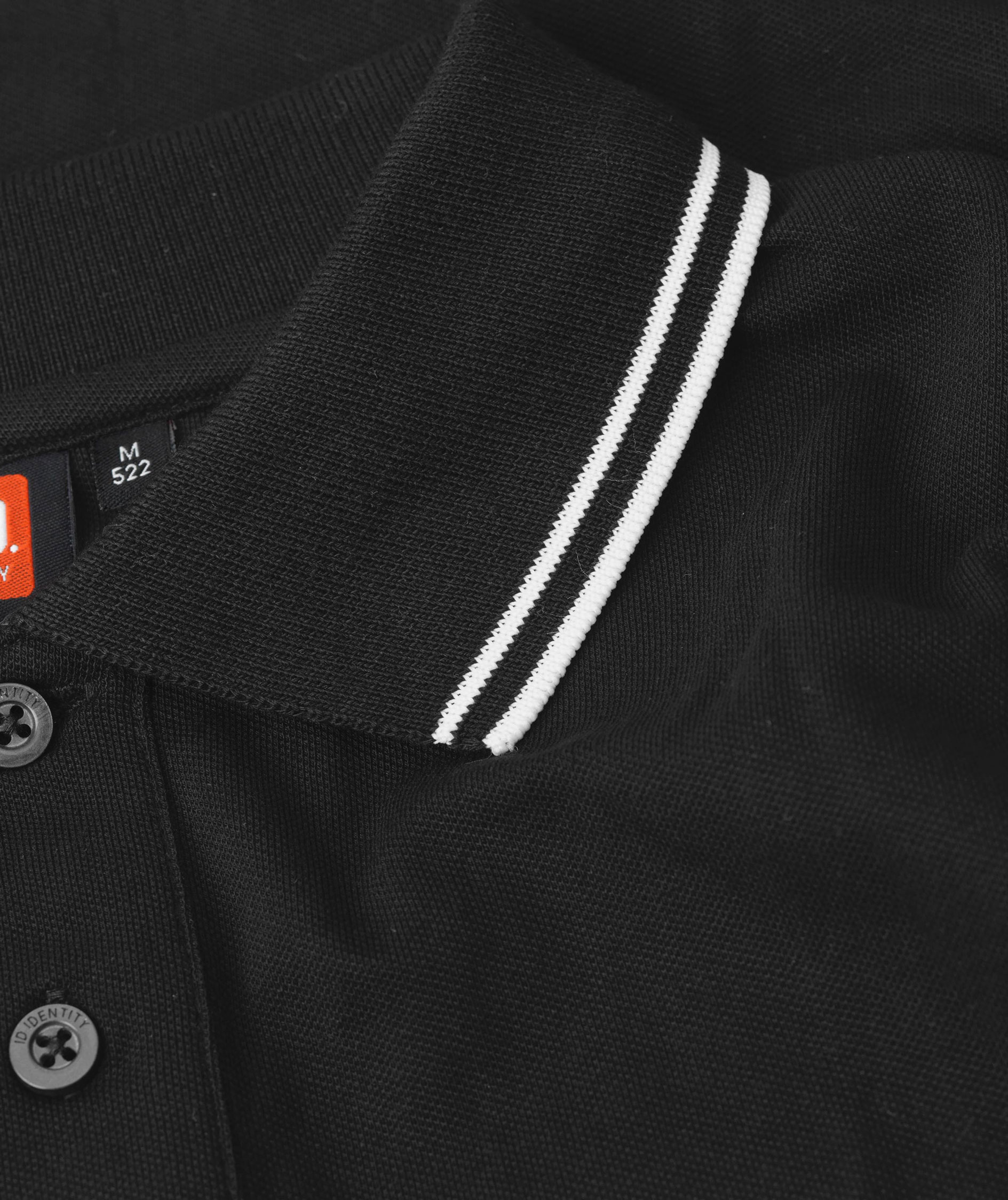 ID Stretch Poloshirt mit Kontrastfarben, Schwarz, large image number 3