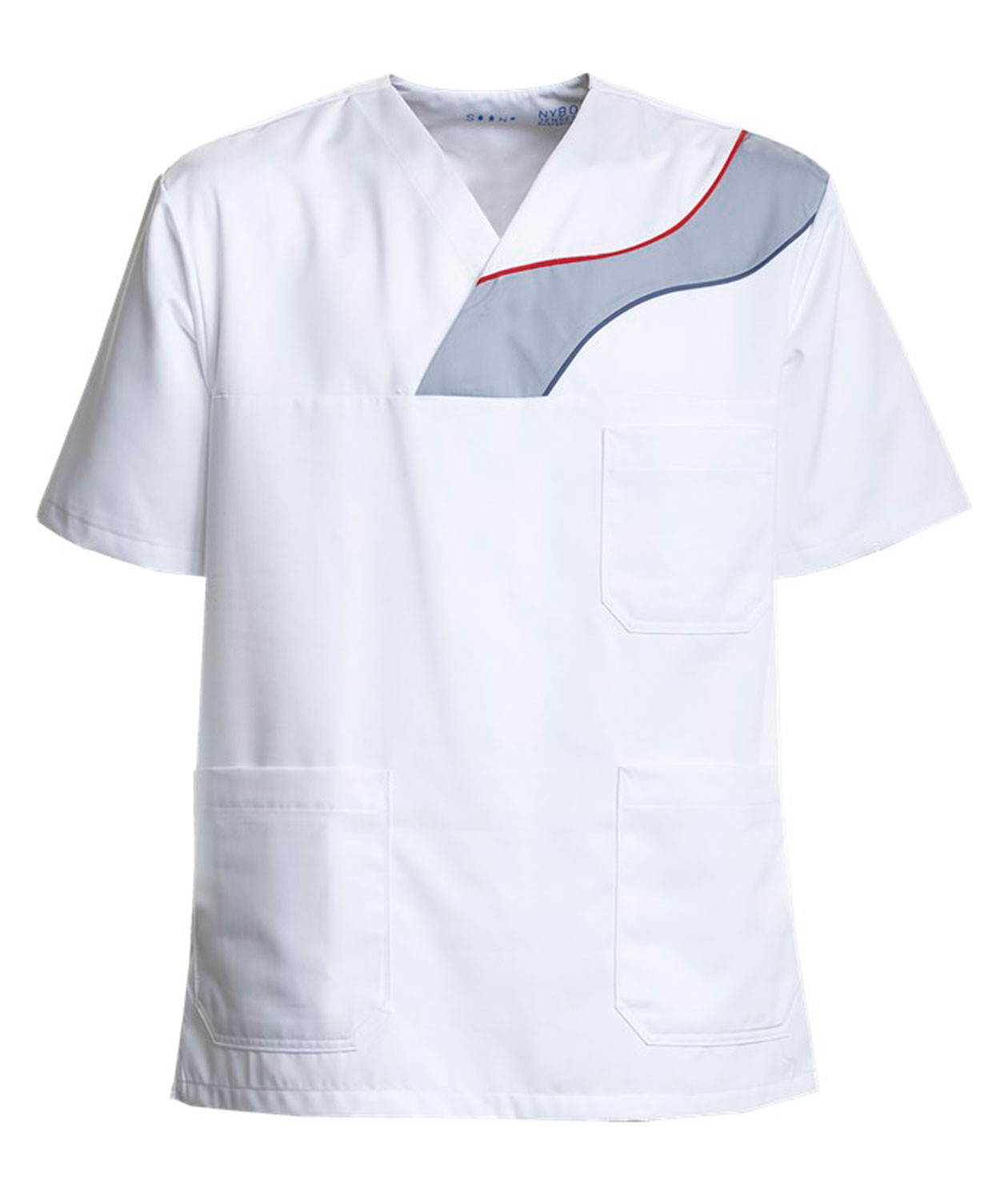 Hvid/Gr&aring;/R&oslash;d/Lysegr&aring;