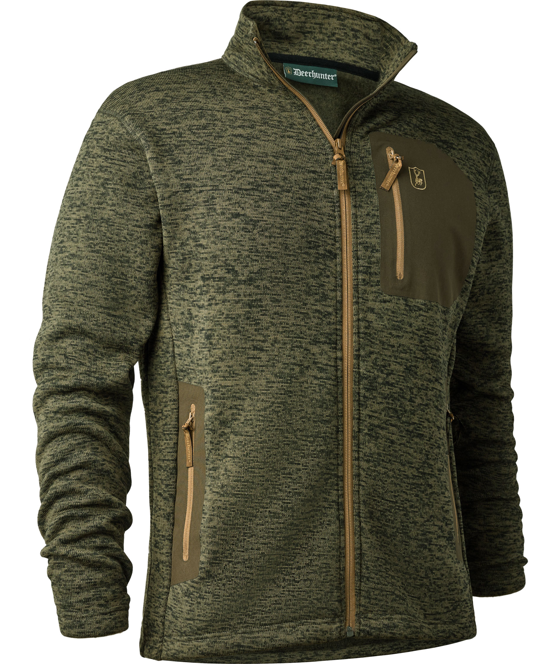 Deerhunter Sarek stickadjacka, Olive Night Melange