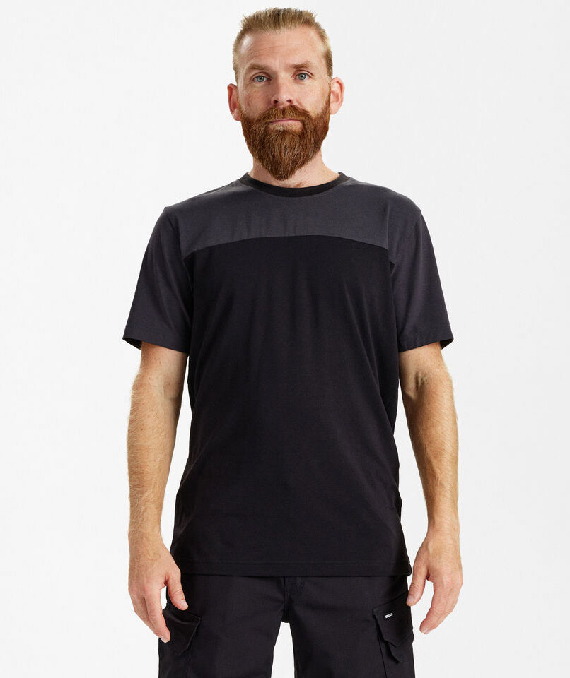 Engel Entire T-shirt, Black/Anthracite Grey