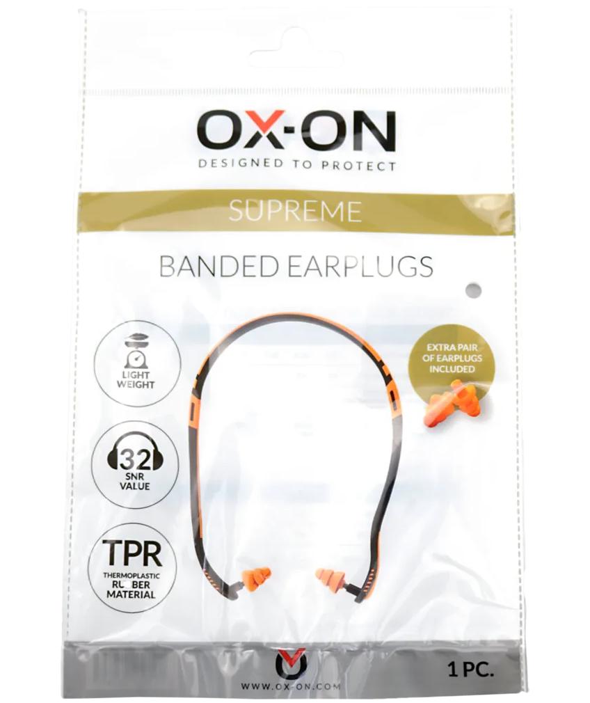 OX-ON supreme banded earplugs, Orange, Orange, large image number 2
