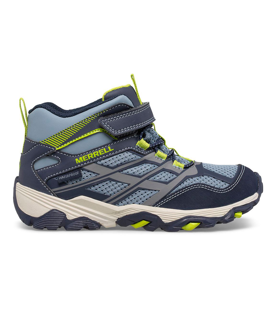Merrell Moab FST Mid A/C WP k&auml;ngor till barn, Navy/China Blue