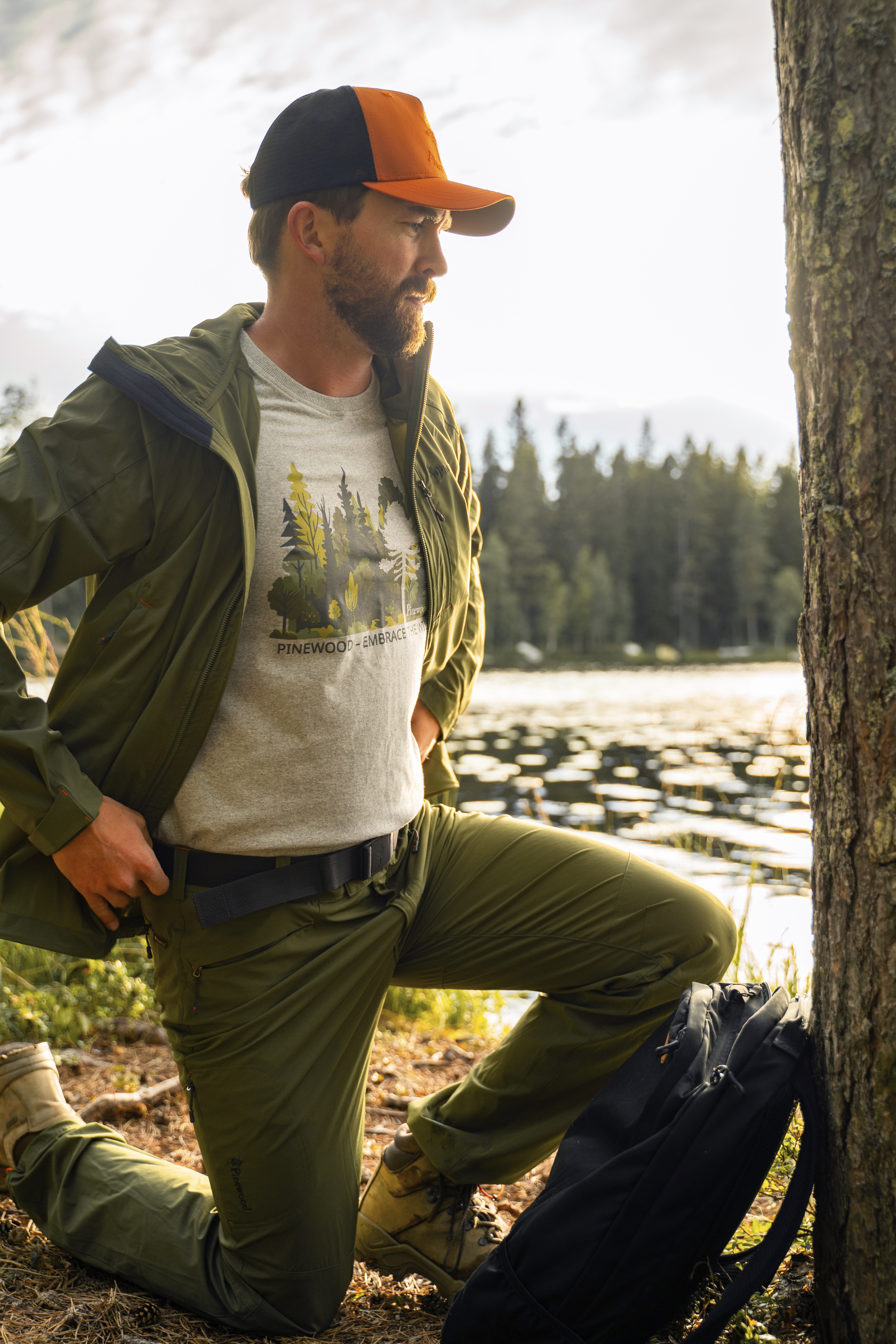 Pinewood Finnveden Hybrid bukser, Dark brown, large image number 9