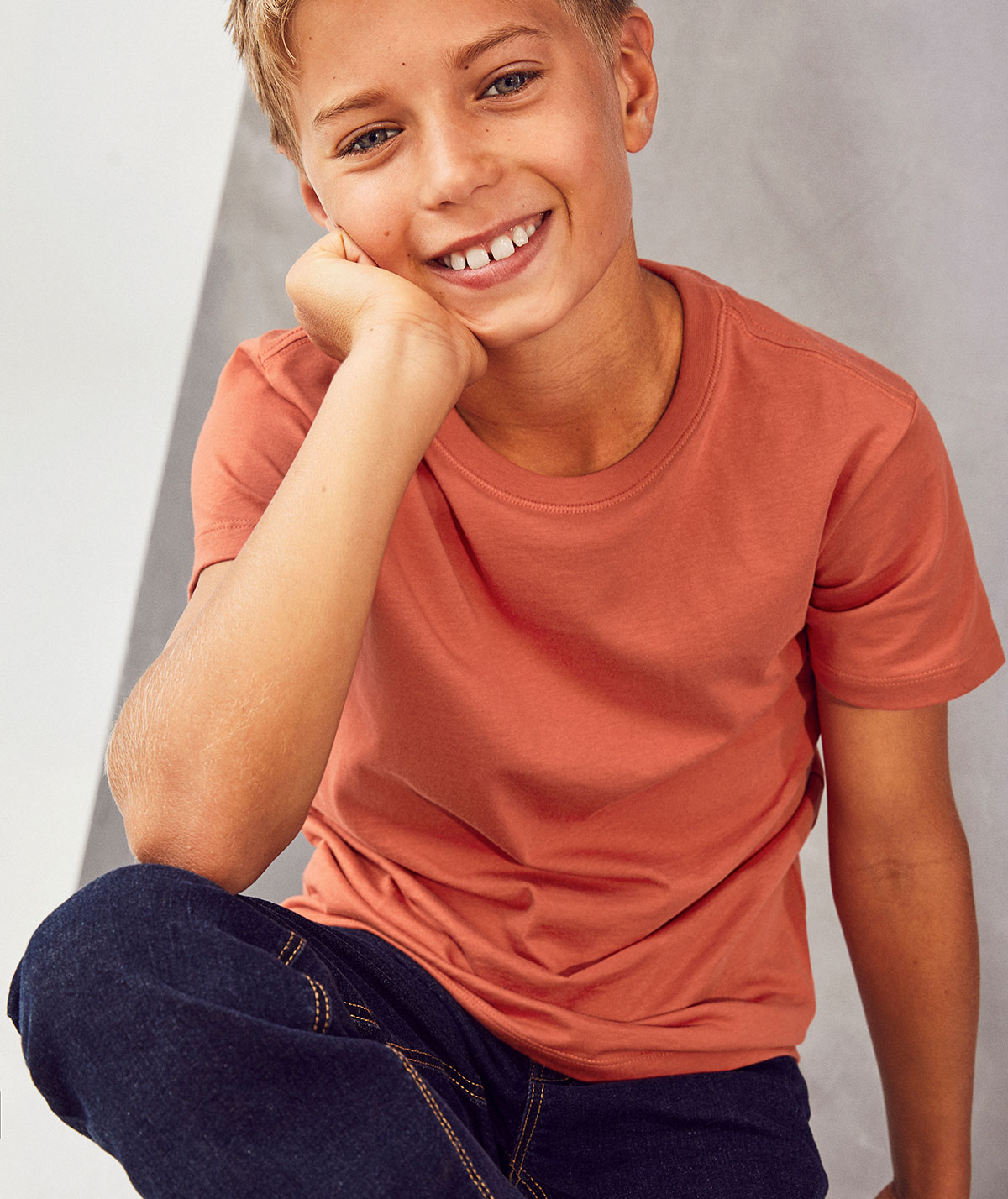 ID ekologisk T-shirt till barn, Korall, large image number 1