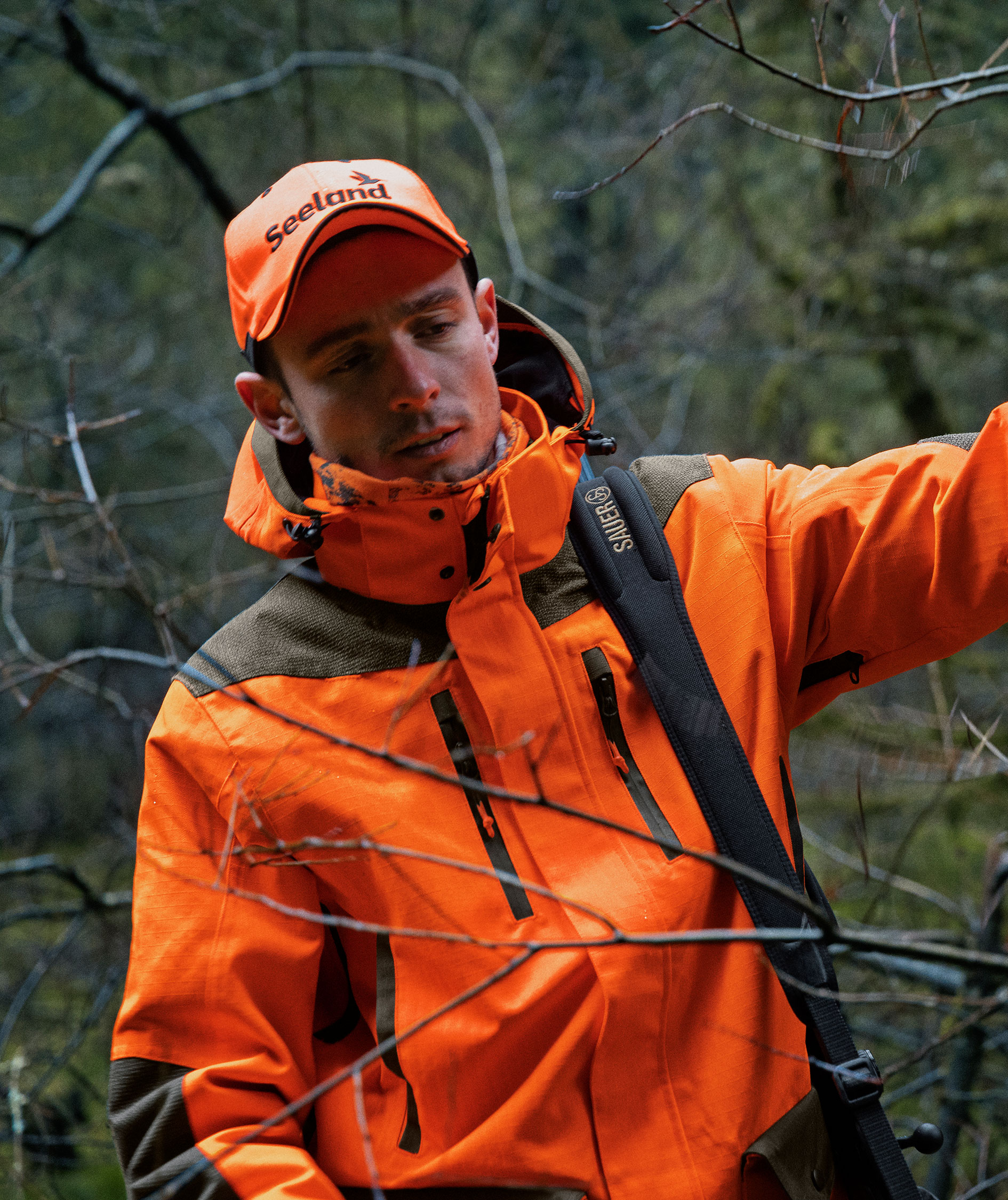 Seeland Venture Rover jacka, Varsel Orange/Pine Green, large image number 11