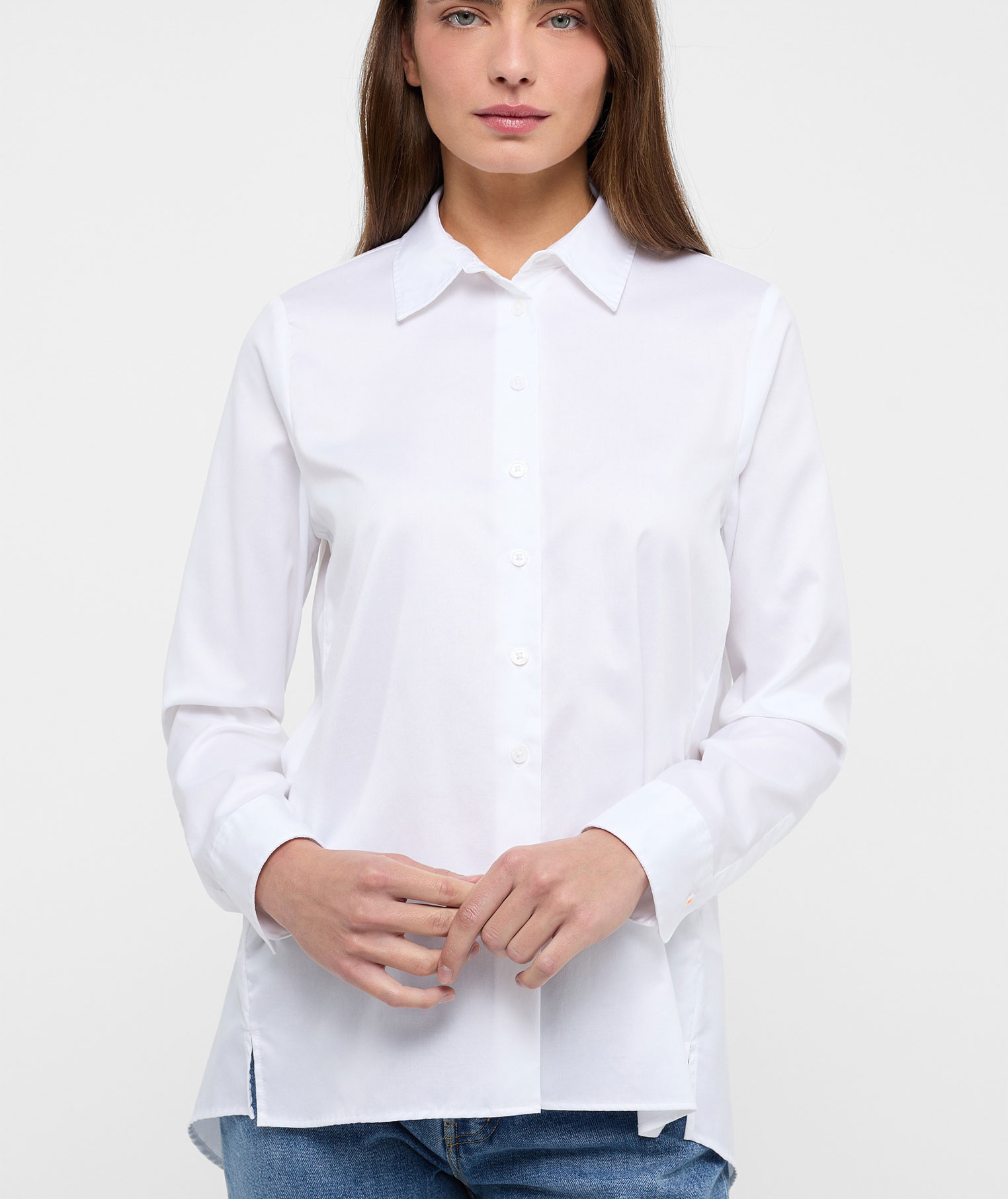 Eterna Casual Luxury Loose fit dameskjorte, Off White, large image number 1