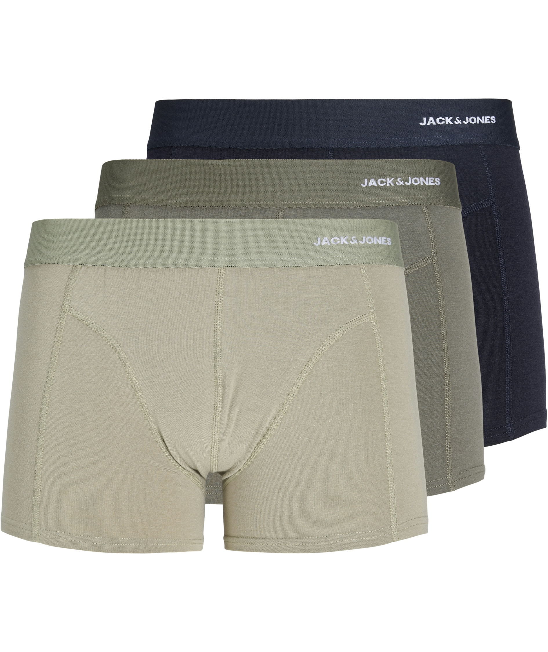 Jack & Jones JACGABRIEL 3er-Pack Bamboo Boxershorts, Smokey Olive