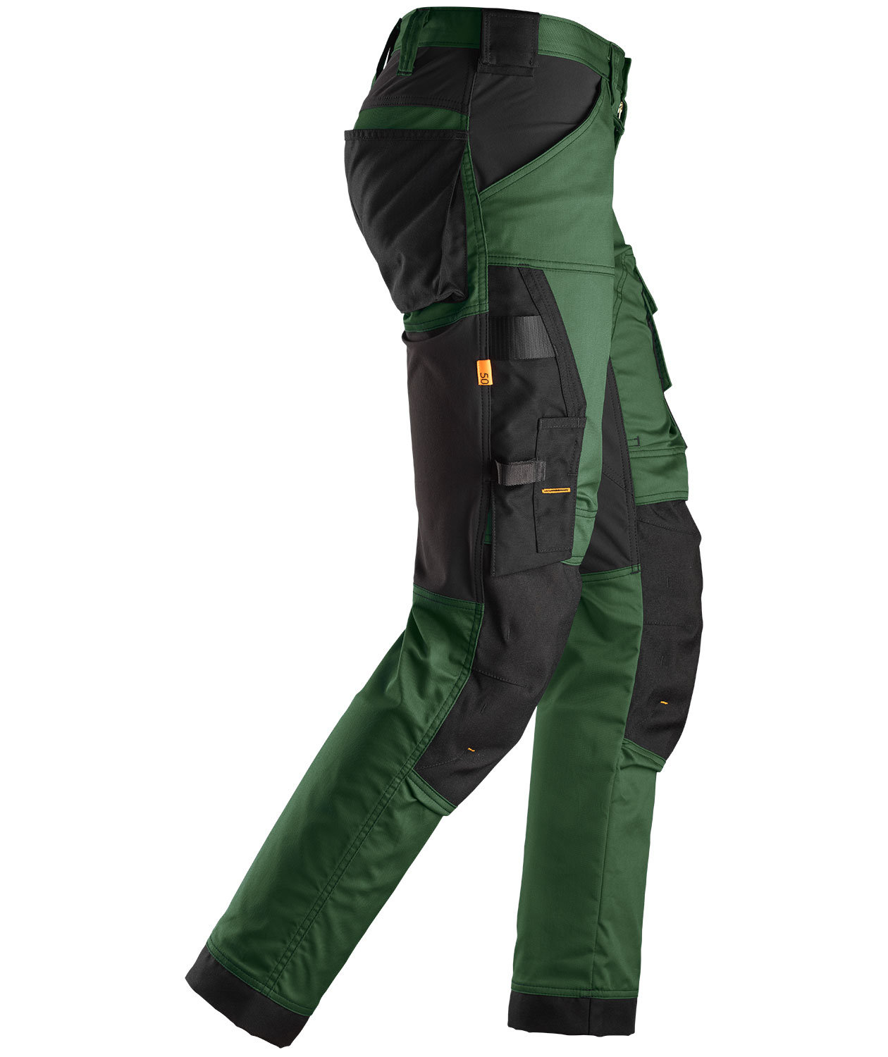 Snickers AllroundWork arbeidsbukse 6341, Skog gr&oslash;nn/svart, large image number 3