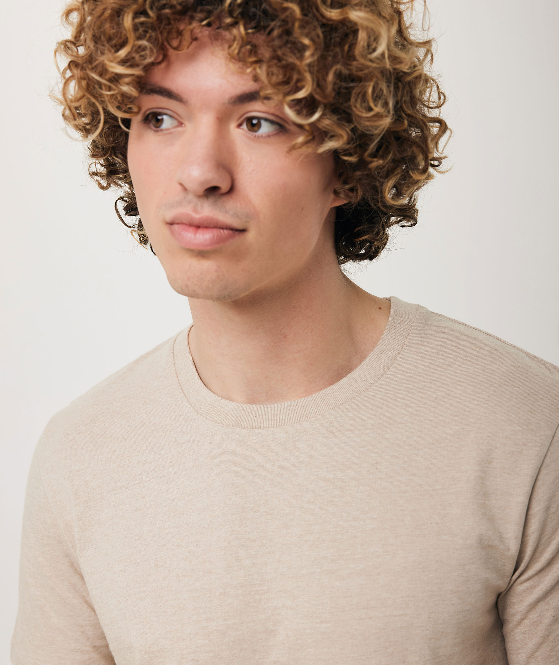 Iqoniq Brett T-shirt, Light Heather Brown, large image number 6