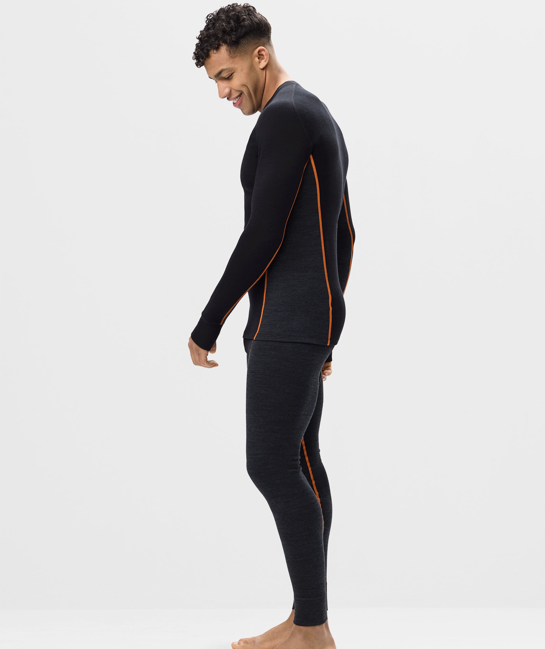 Snickers l&aring;ng&auml;rmad underst&auml;llstr&ouml;ja med merinoull 9480, Black/Anthracite Melange, large image number 7