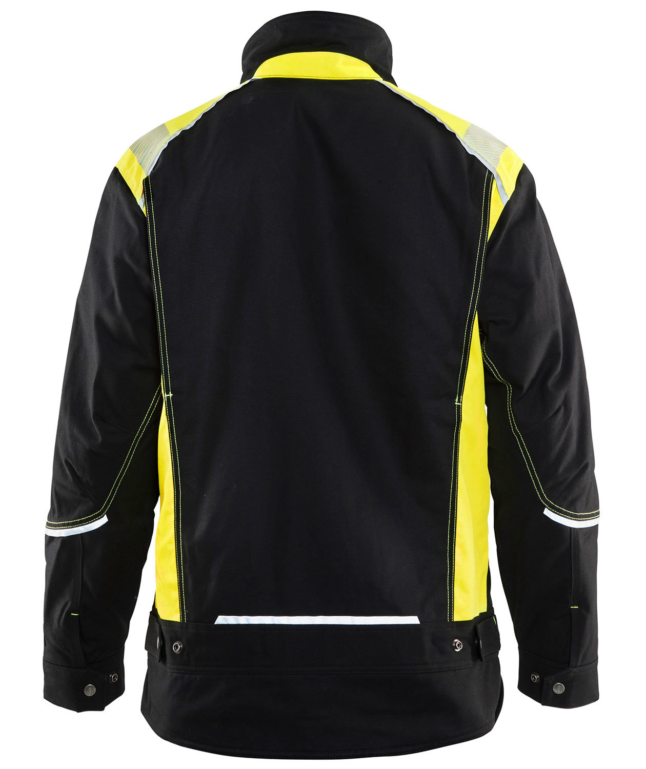 Bl&aring;kl&auml;der vinter arbetsjacka, Svart/Gul