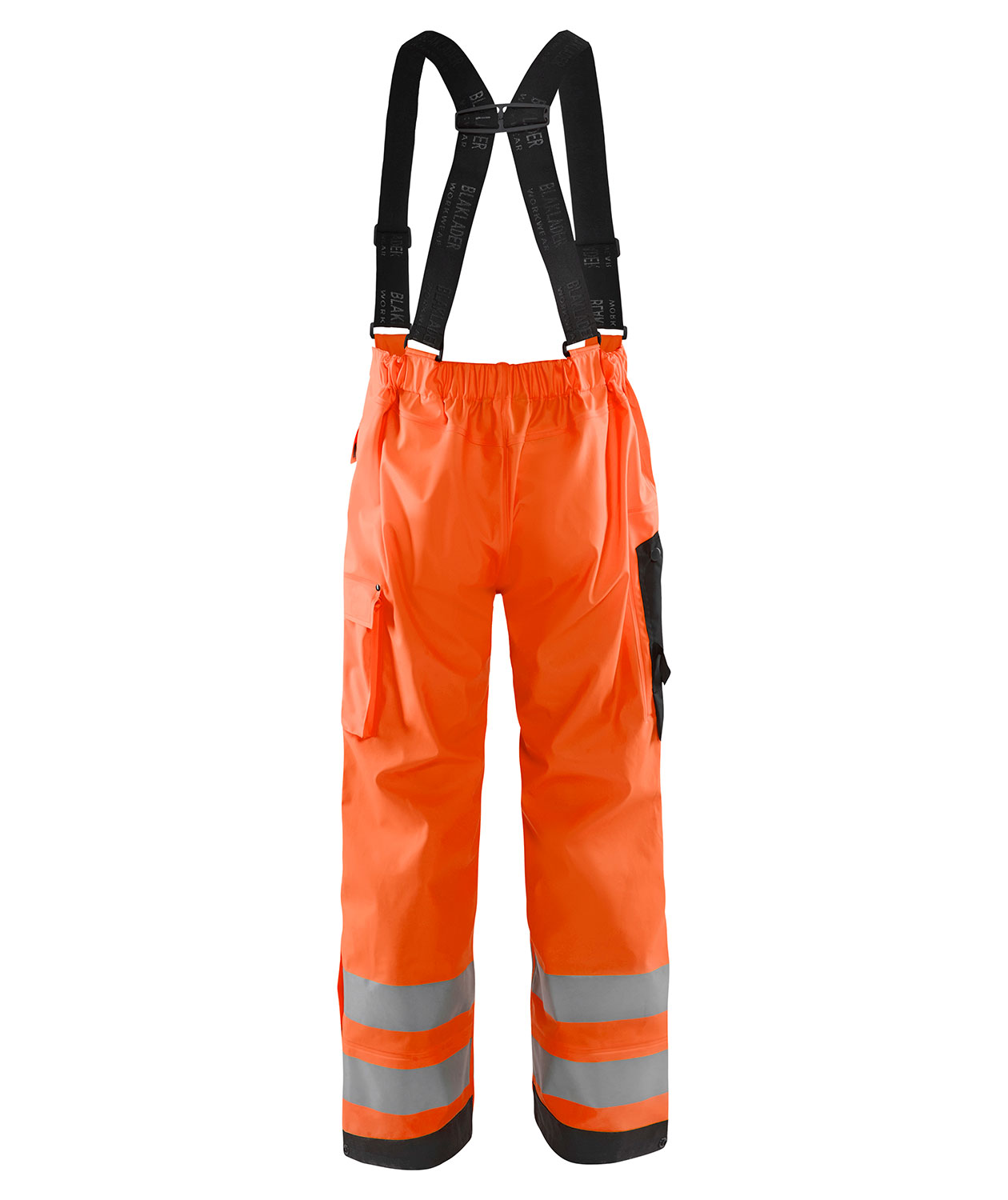 Bl&aring;kl&auml;der regnbukser, Hi-vis Orange, large image number 1