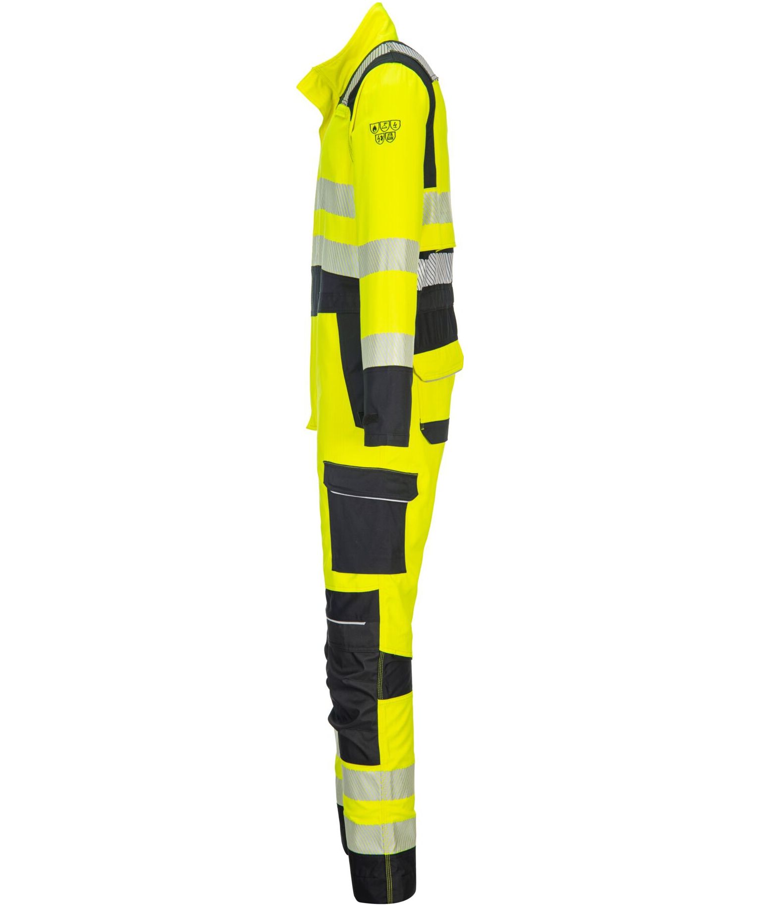 Portwest PW3 Modaflame coveralls, Hi-vis Yellow/Black, large image number 2