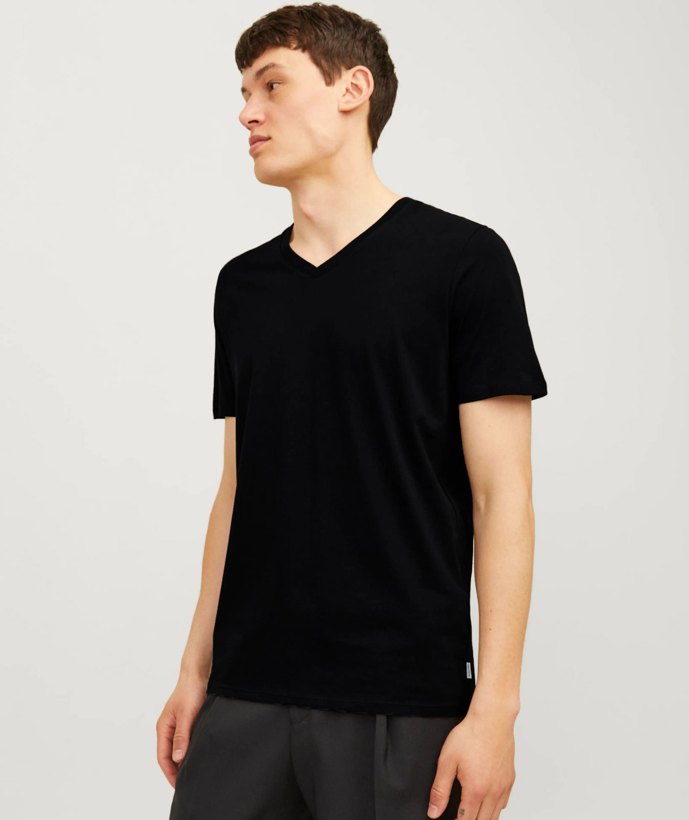 Jack & Jones JABASIC 2-pack short-sleeved underwear shirt, Black, large image number 4