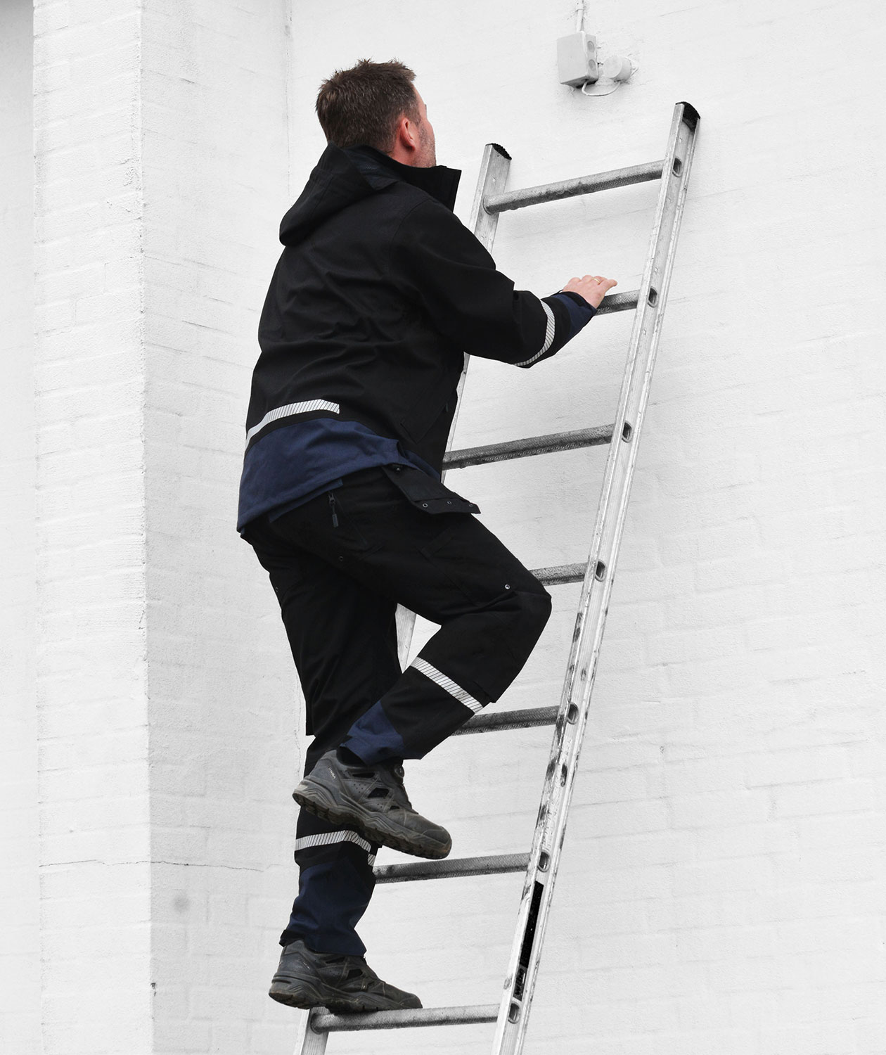 Lyngs&oslash;e skaljakke full stretch, Sort/Marinebl&aring;, large image number 2