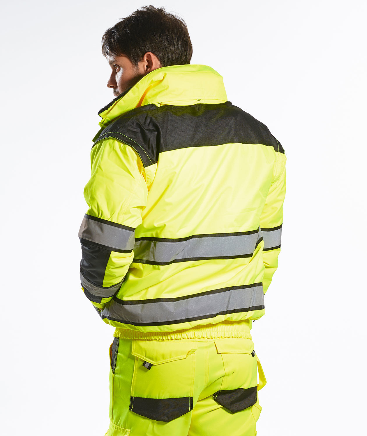Portwest 3-in-1 pilotjacket, Yellow/Black, large image number 6