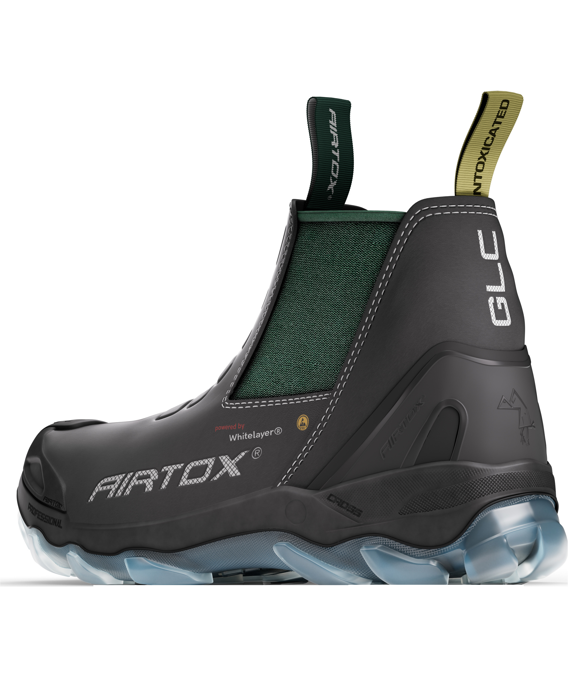 Airtox GLC sikkerhedsst&oslash;vletter S3, Sort/Gr&oslash;n, large image number 4