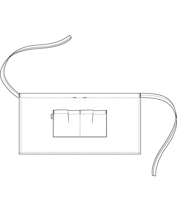 Segers 4576 forkle med lommer, Dark navy