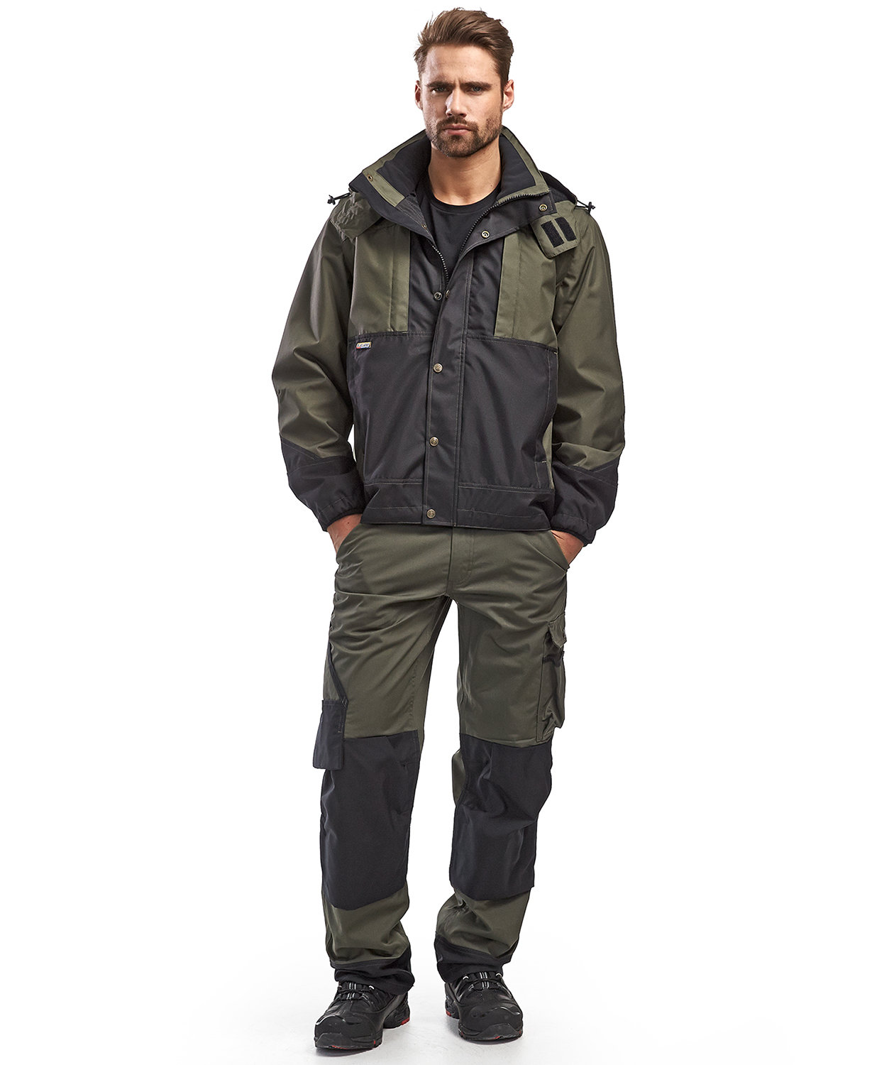 Bl&aring;kl&auml;der Garden arbetsbyxa, Milit&auml;rgr&ouml;n/Svart