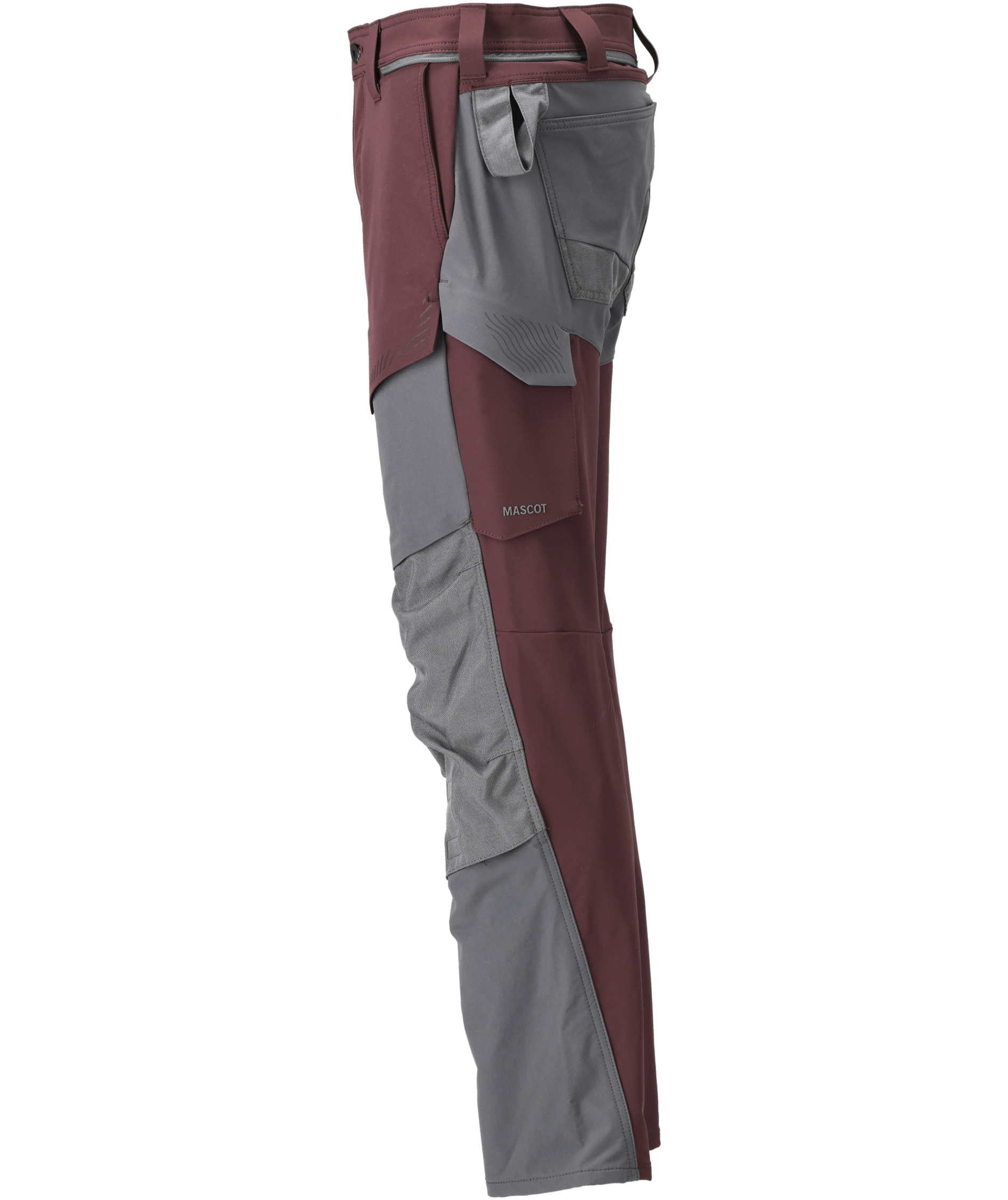 Mascot Customized arbejdsbukser full stretch, Bordeaux/Stengr&aring;, large image number 3