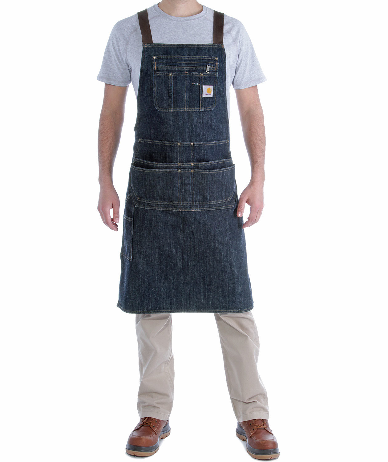 Carhartt Denim Latzsch&uuml;rze mit Taschen, Dark Blue Ridge, Dark Blue Ridge, large image number 1