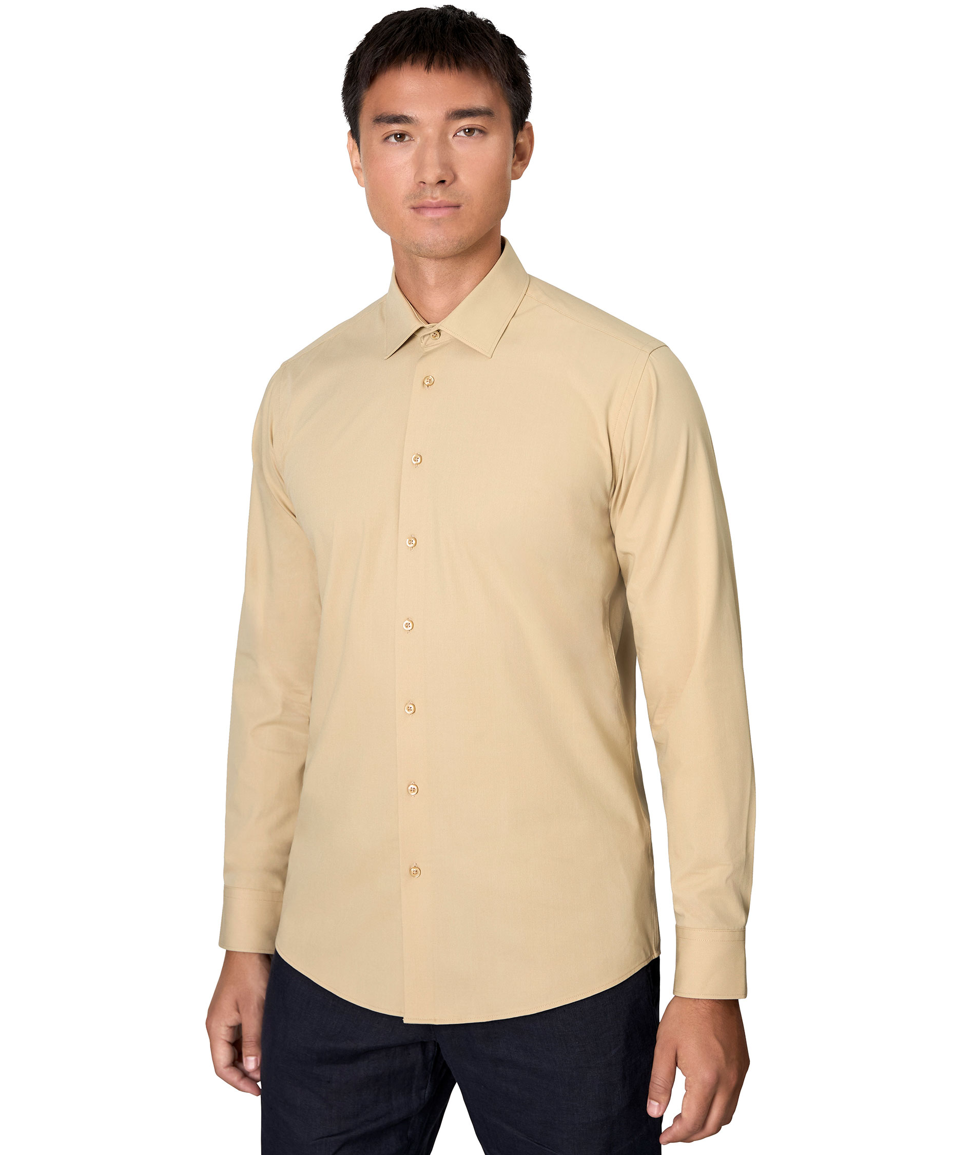 Seven Seas hybrid Modern fit shirt, Sand