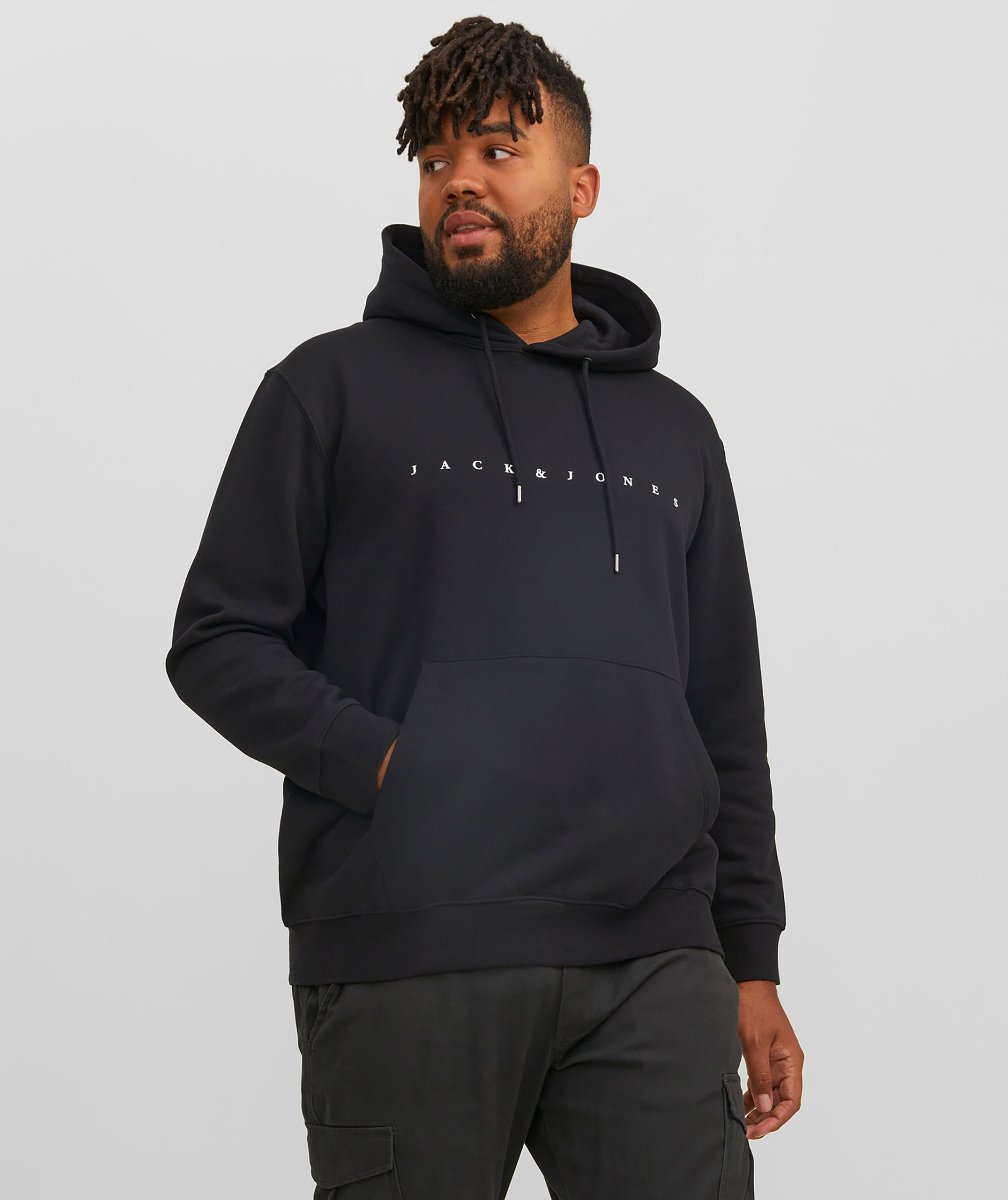 Jack & Jones Plus JJESTAR hoodie, Black, large image number 6