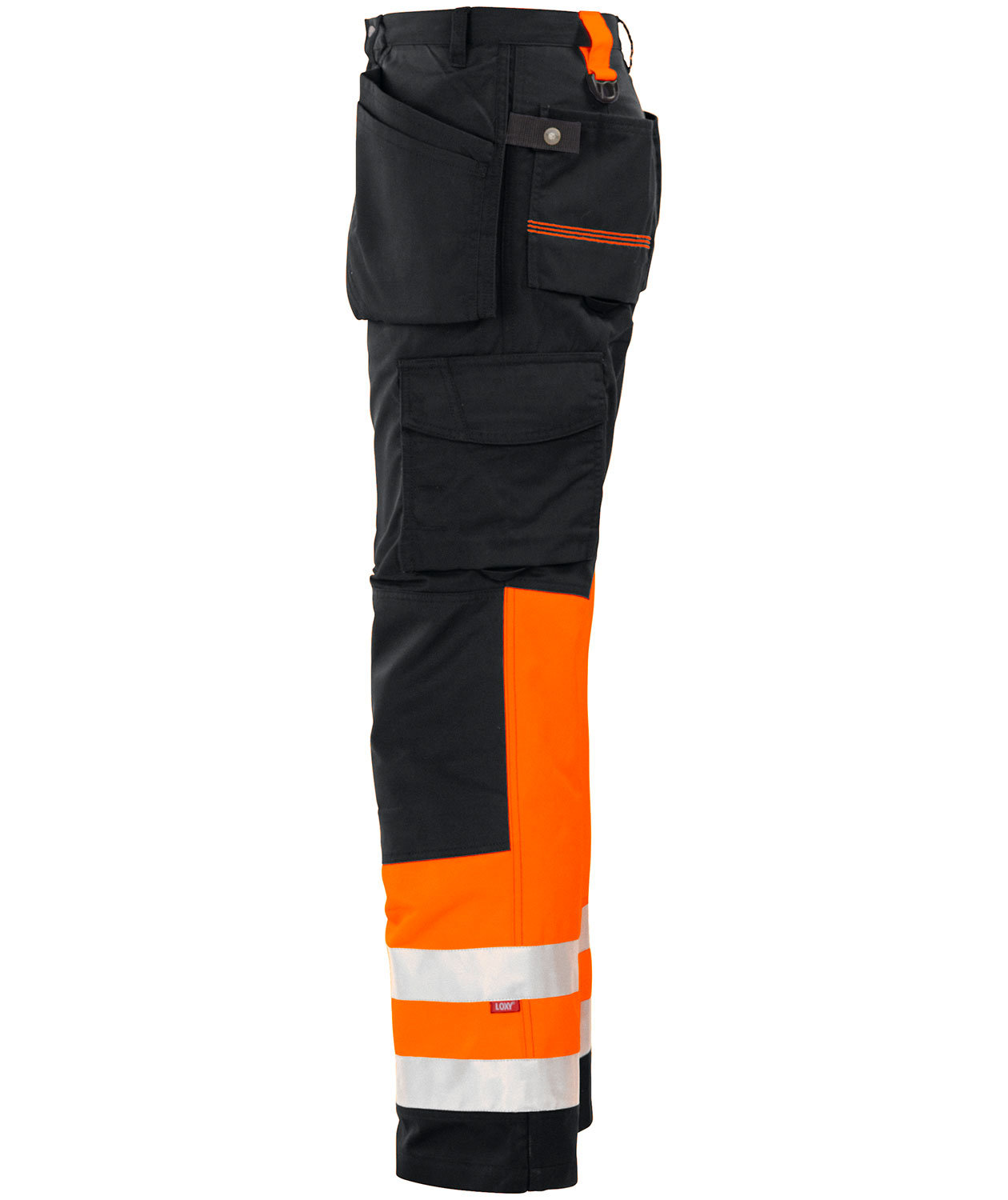 ProJob arbetsbyxa 6502, Svart/Hi-vis Orange, large image number 2