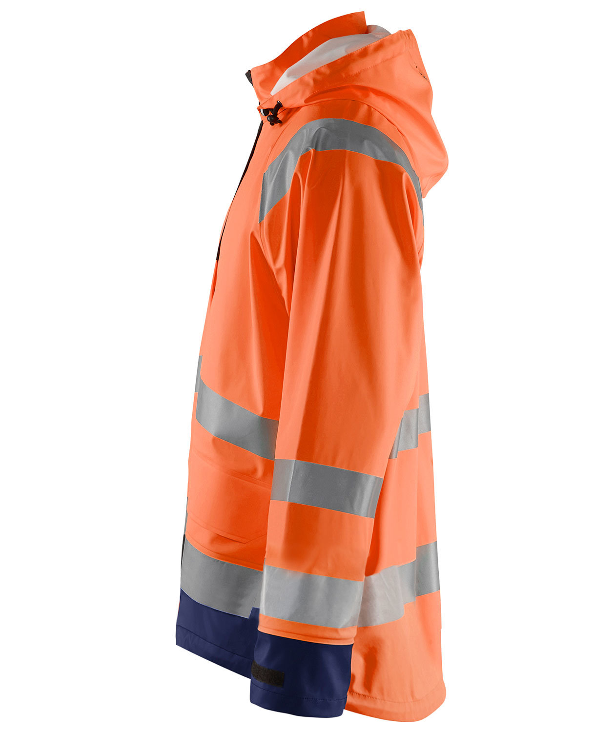 Bl&aring;kl&auml;der regnjakke Level 1, Hi-vis Orange/Marine, large image number 2
