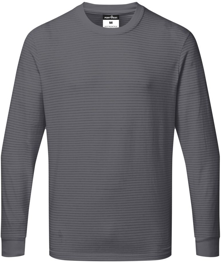 Portwest ESD langermet T-skjorte, Zoomgr&aring;