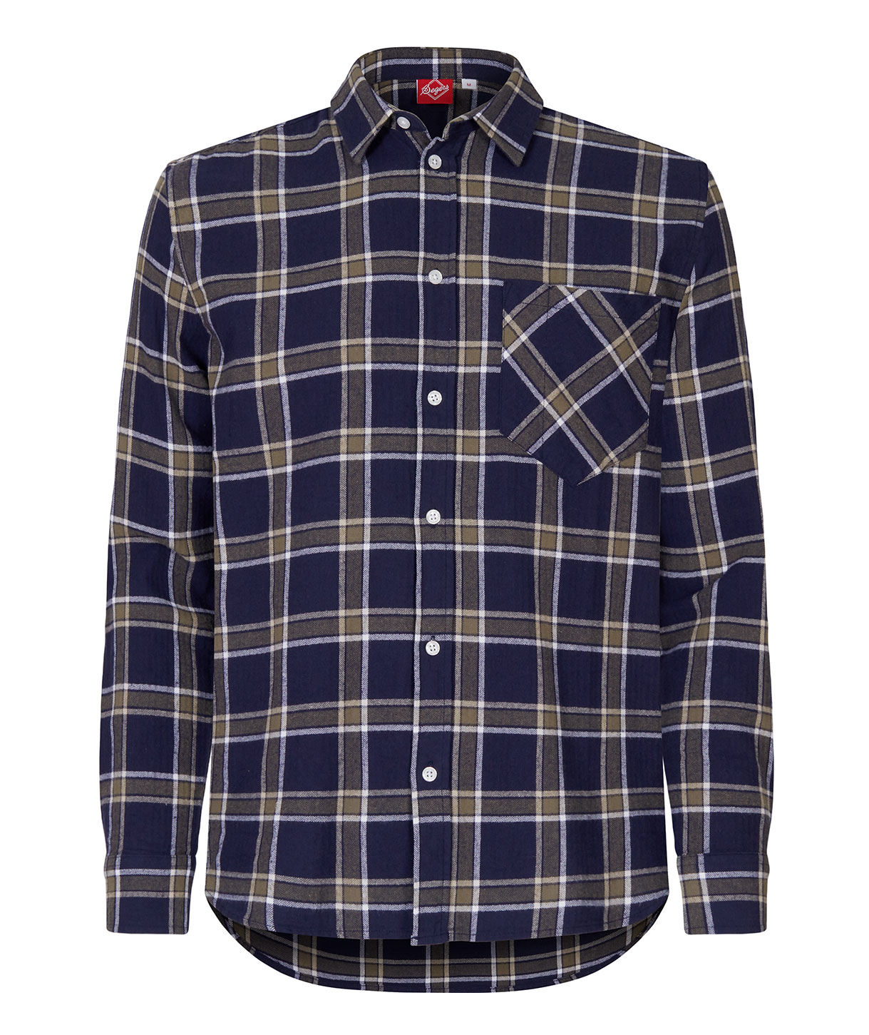 Segers 1227 flanellskjorta, Bl&aring;/Gr&ouml;n