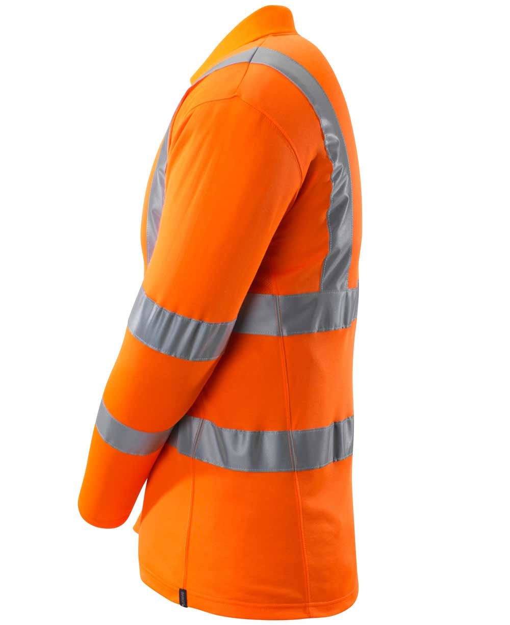 Mascot Safe Classic lang&aelig;rmet polo T-shirt, Hi-vis Orange, large image number 2