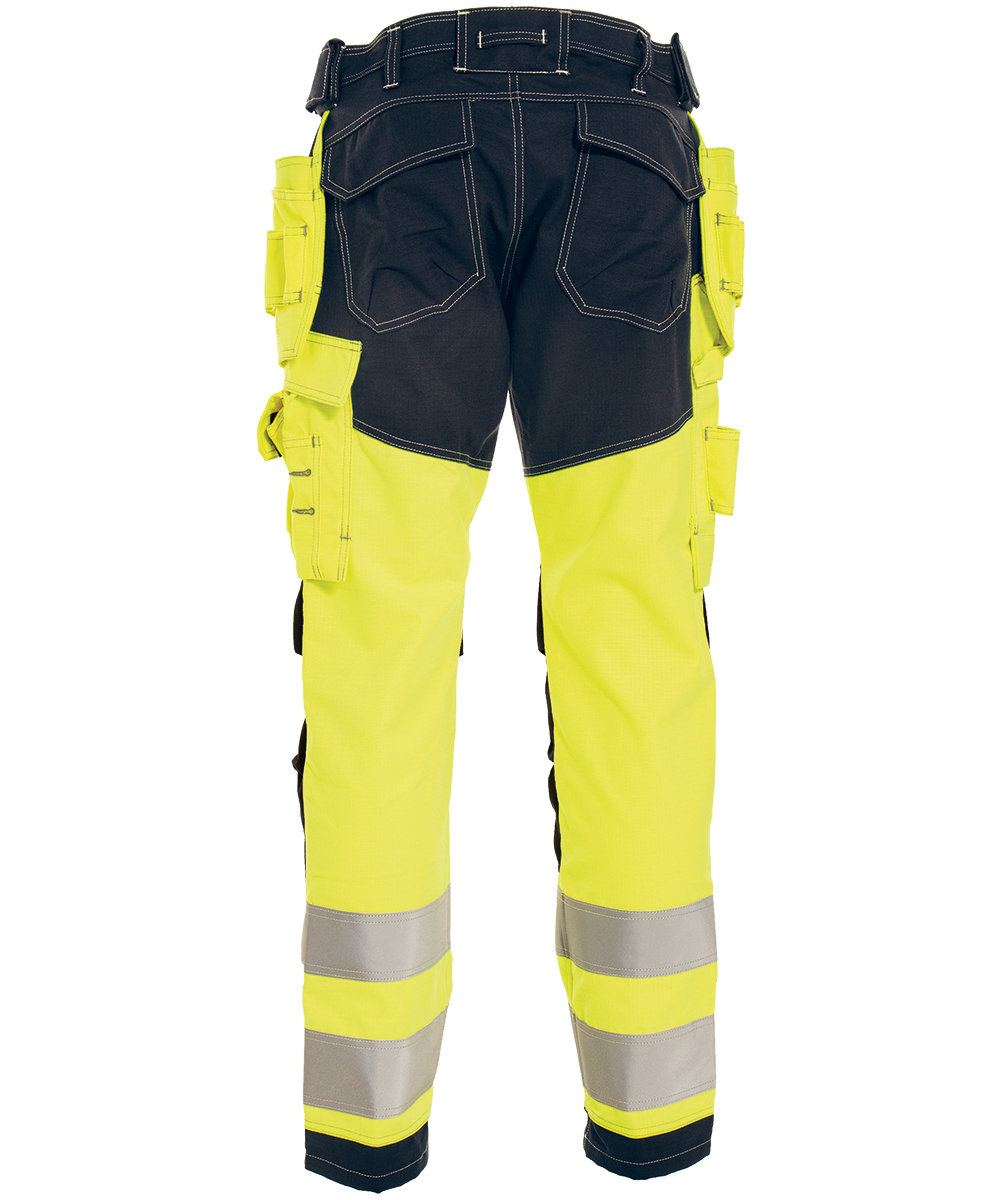 Tranemo Tera TX h&aring;ndv&aelig;rkerbukser, Hi-vis Gul/marinebl&aring;, large image number 1