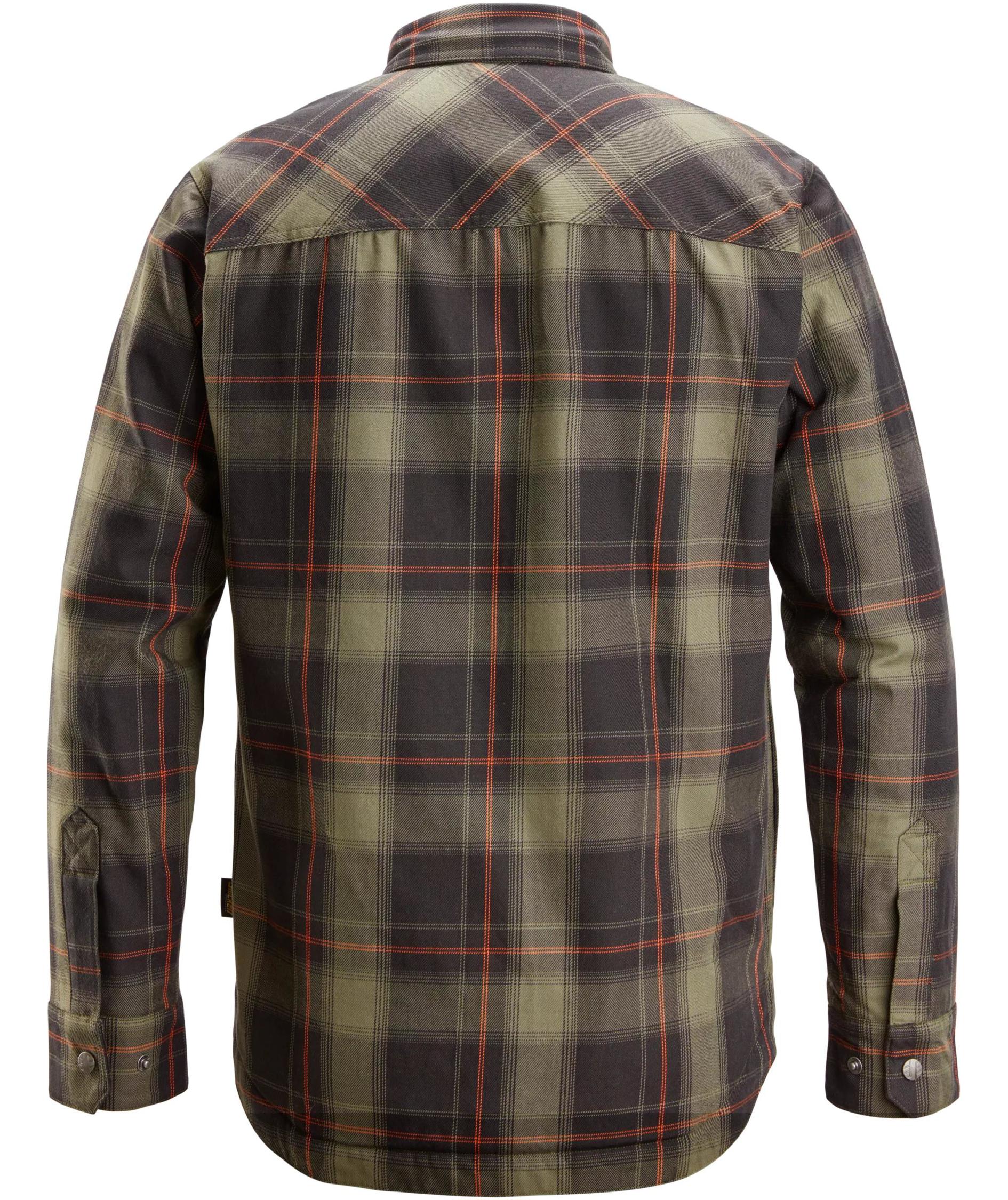 Snickers AllroundWork flanell skjortejakke 8522, Khaki Green/Black, large image number 2