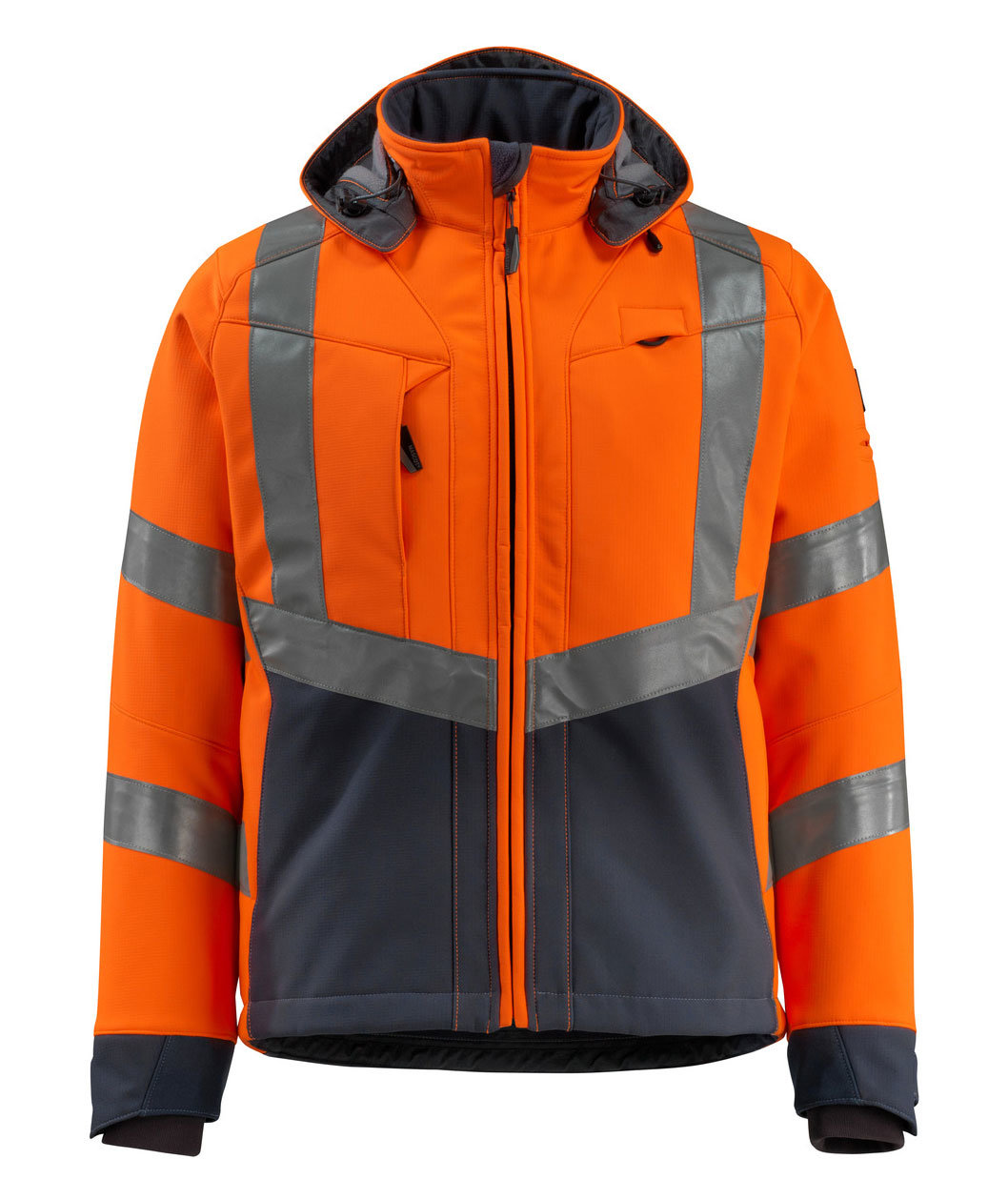 Mascot Safe Supreme Blackpool softshelljakke, Hi-vis Orange/M&oslash;rk Marine, Hi-vis Orange/M&oslash;rk Marine, swatch