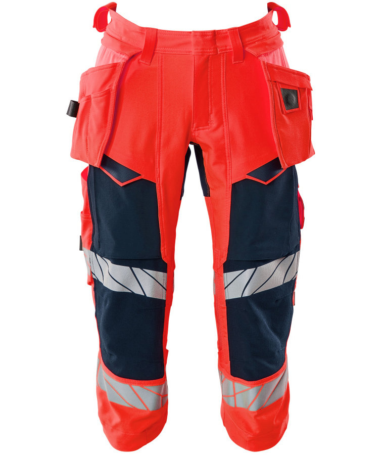 Mascot Accelerate Safe hantverkspiratbyxa full stretch, Varsel R&ouml;d/M&ouml;rk Marin