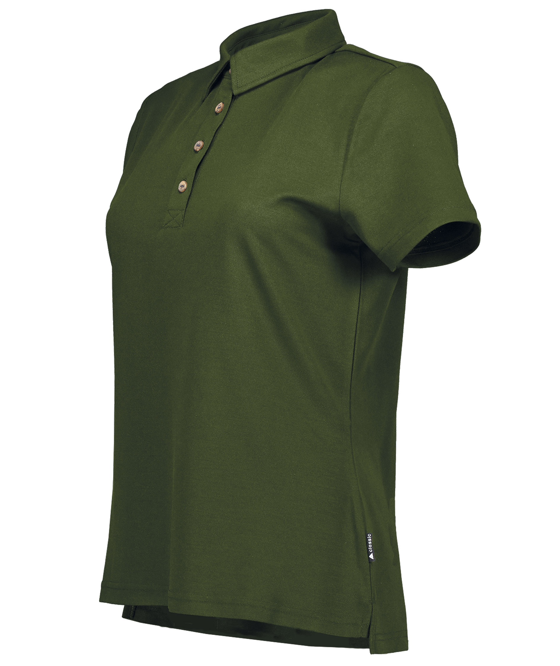 Pitch Stone Tech Wool dame polo T-shirt, Olive, large image number 2