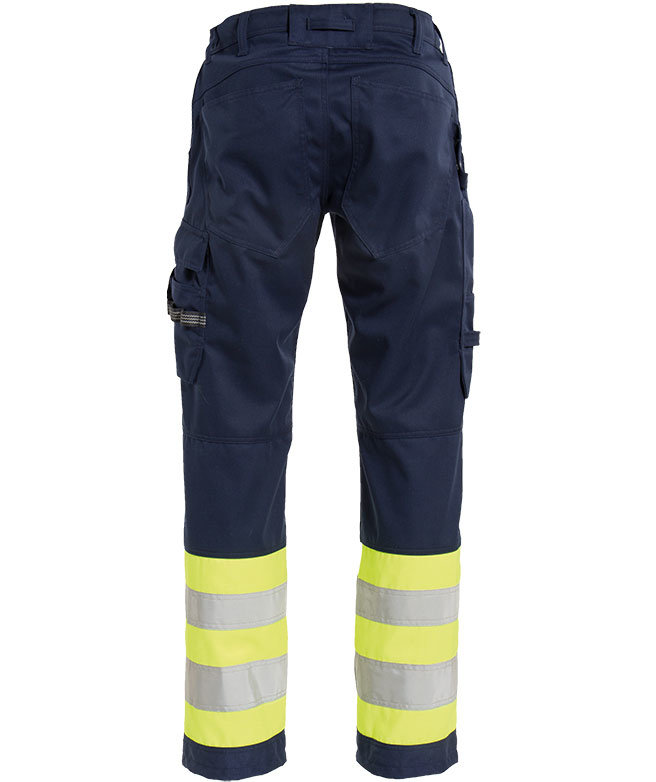 Tranemo CE-ME work trousers, Hi-vis Yellow/Marine