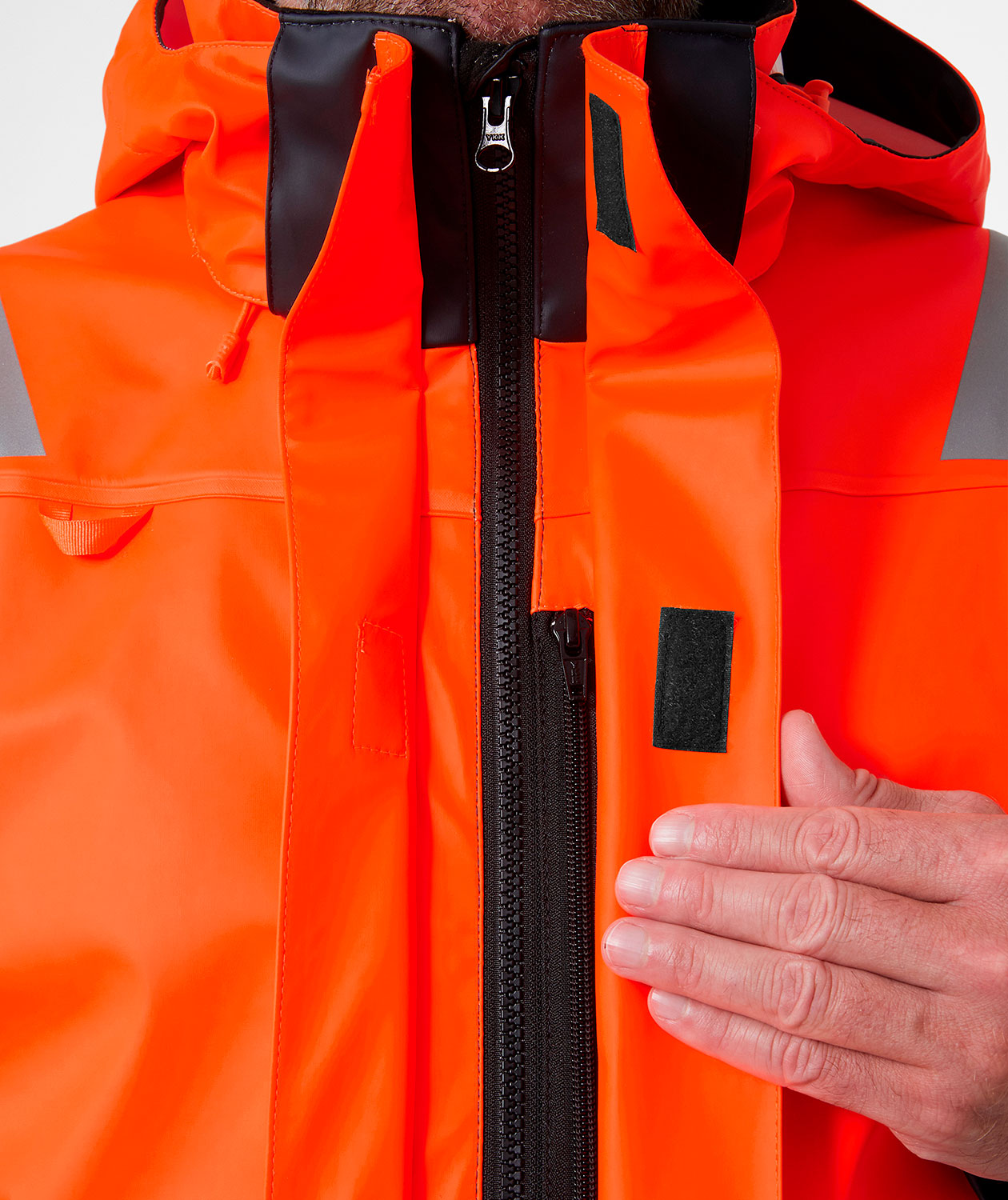 Helly Hansen Alna 2.0 regnjakke, Hi-vis Oransje/Ebony, large image number 6
