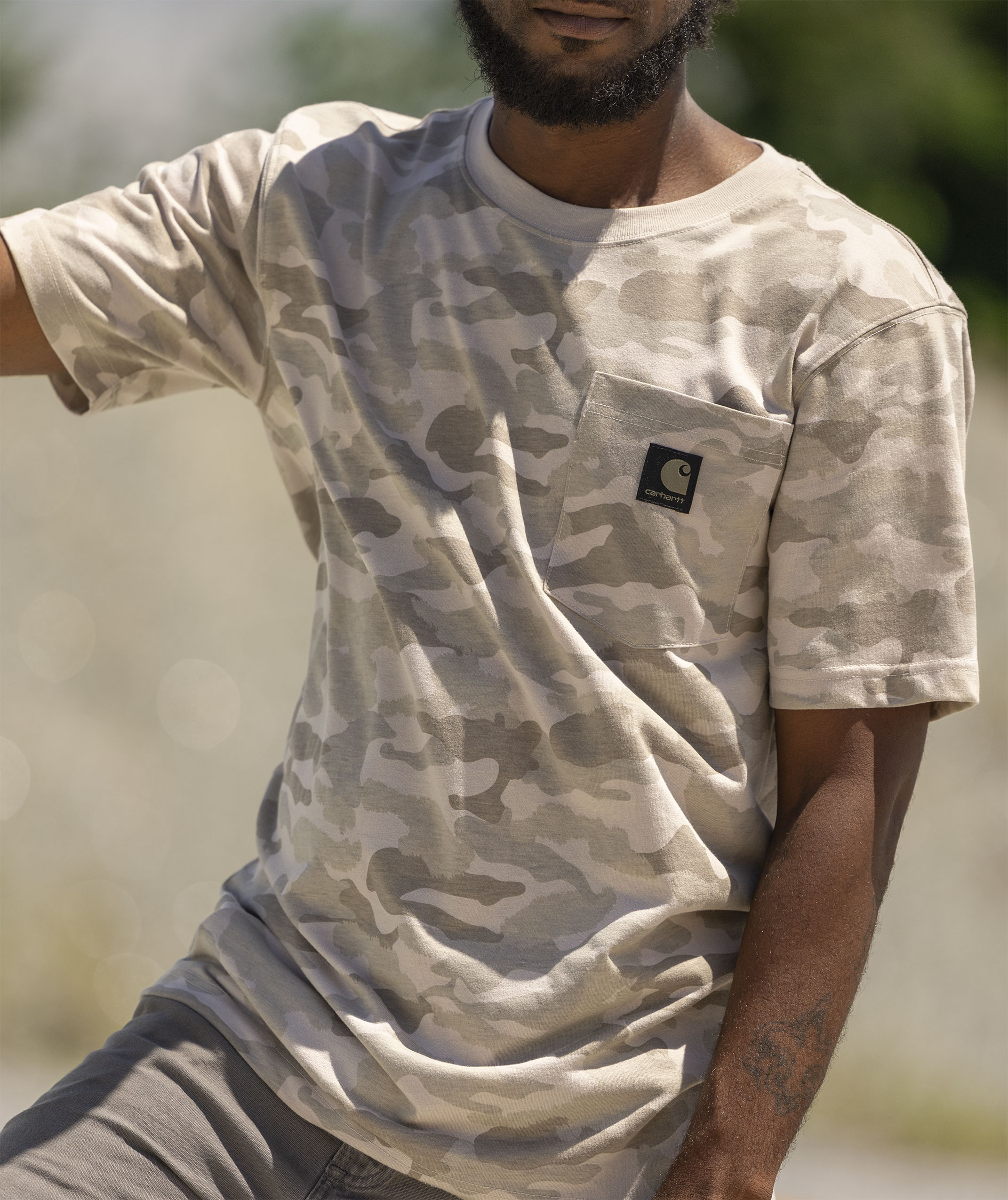 Carhartt Irvine T-shirt, Fossil Tan Camo