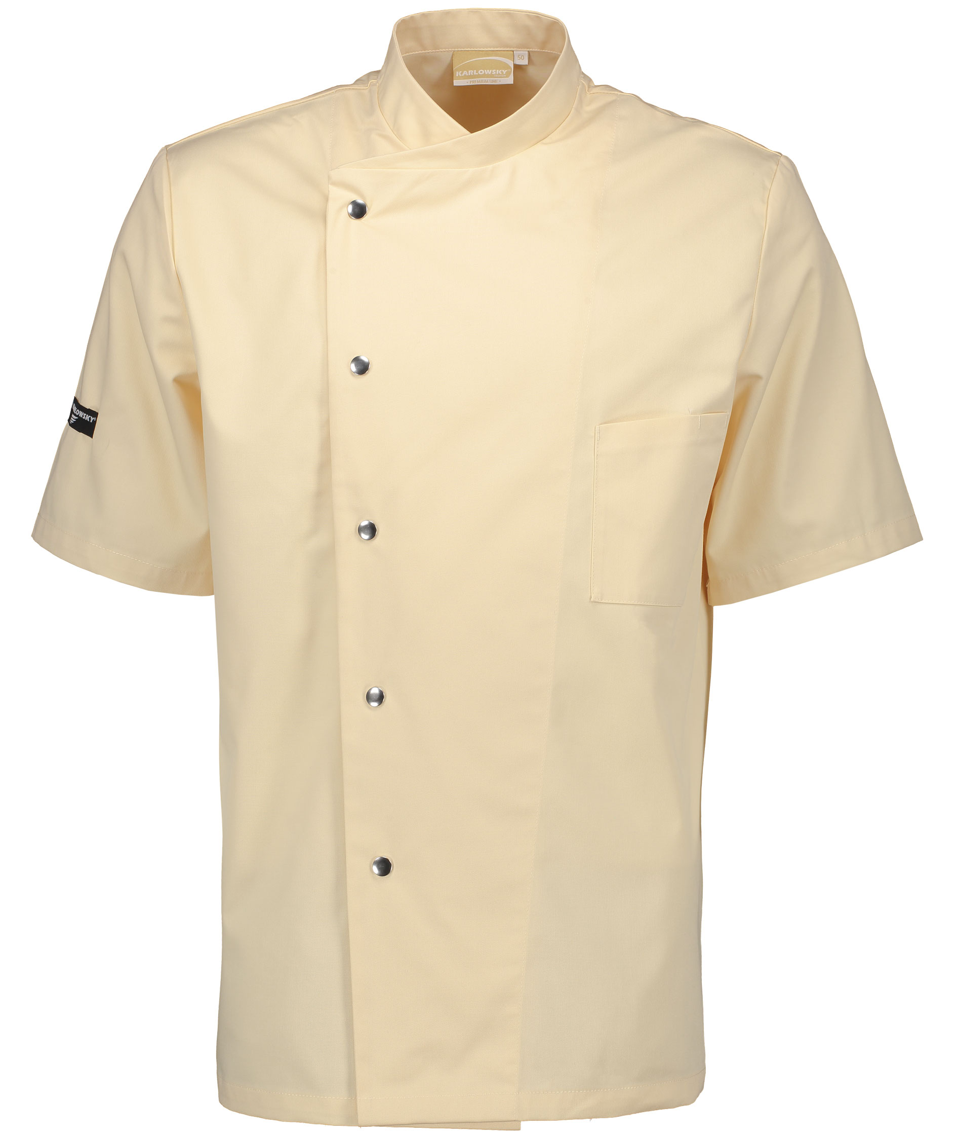Karlowsky Gustav kurz&auml;rmlige Kochjacke, Cream, Cream, swatch