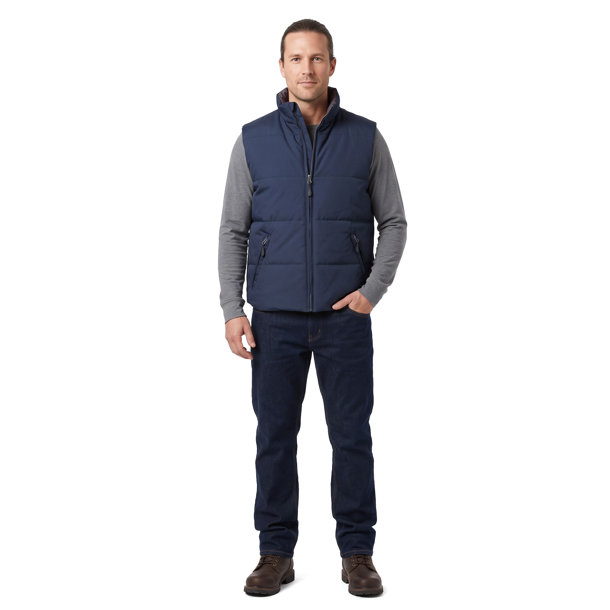 ID vattert vest, Marine, large image number 2