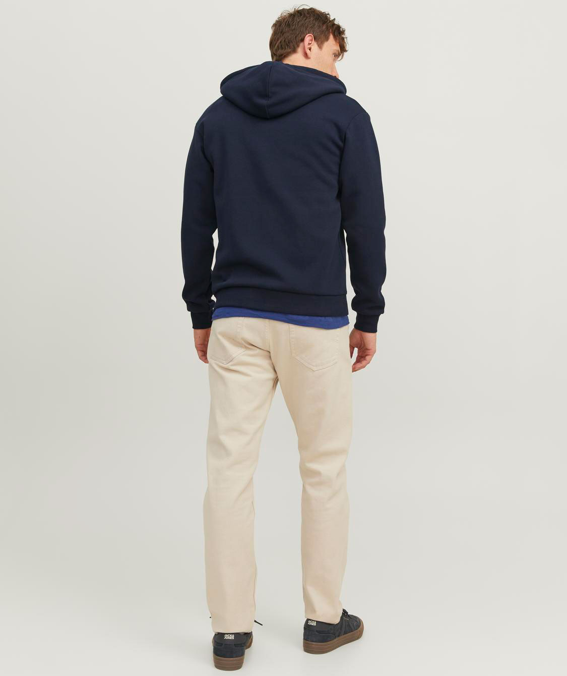 Jack & Jones JJEBRADLEY hoodie med dragkedja, Navy Blazer, large image number 3