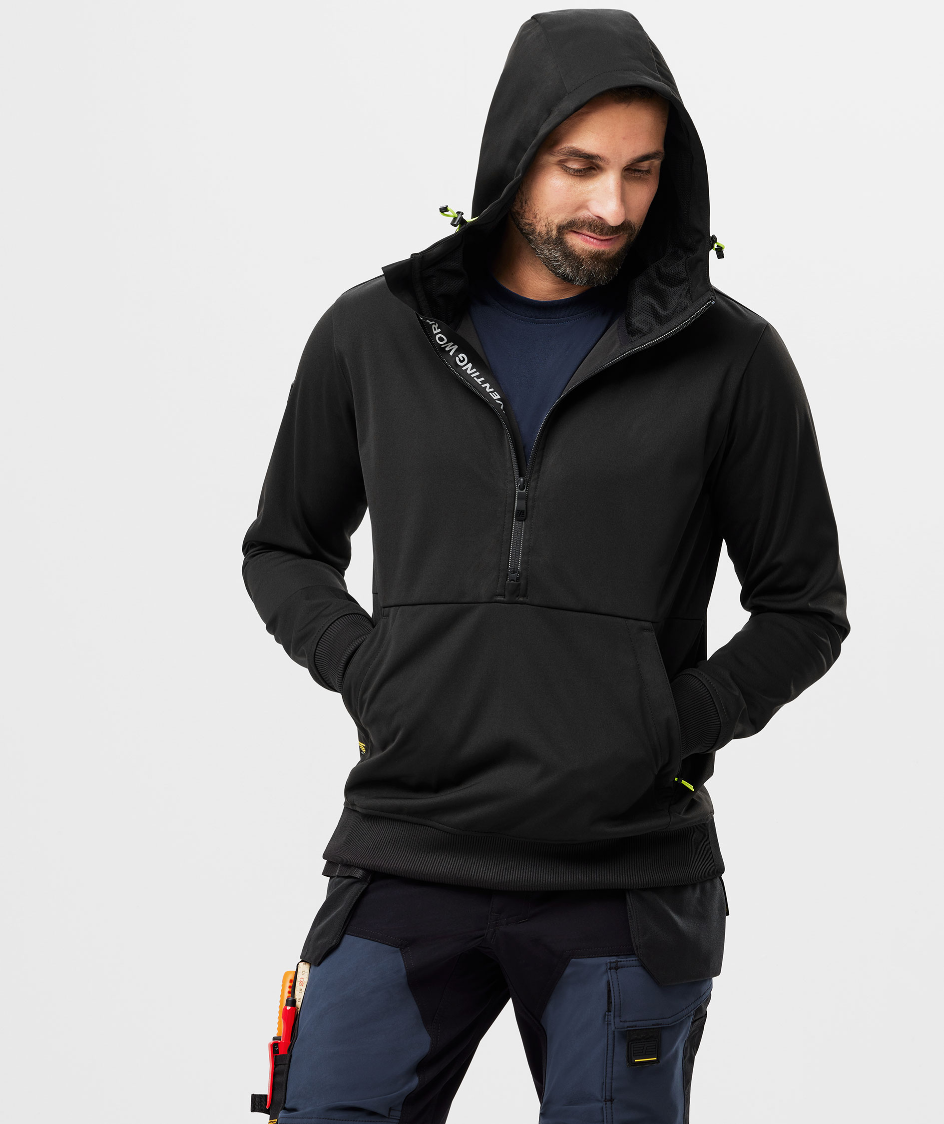 Snickers FlexiWork Windblocker softshell h&aelig;ttetr&oslash;je 8400, Black, large image number 6