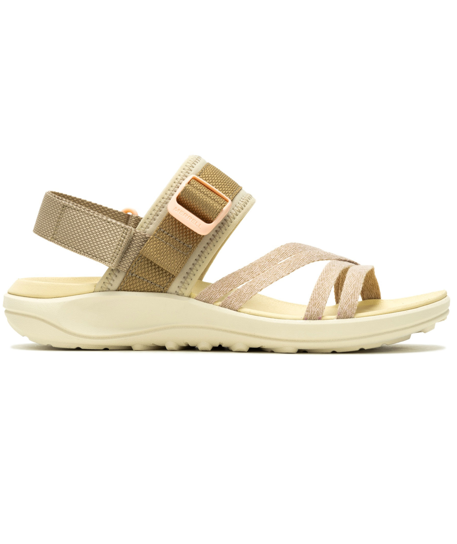 Merrell District 4 Backstrap dame sandaler, Khaki, Khaki, swatch