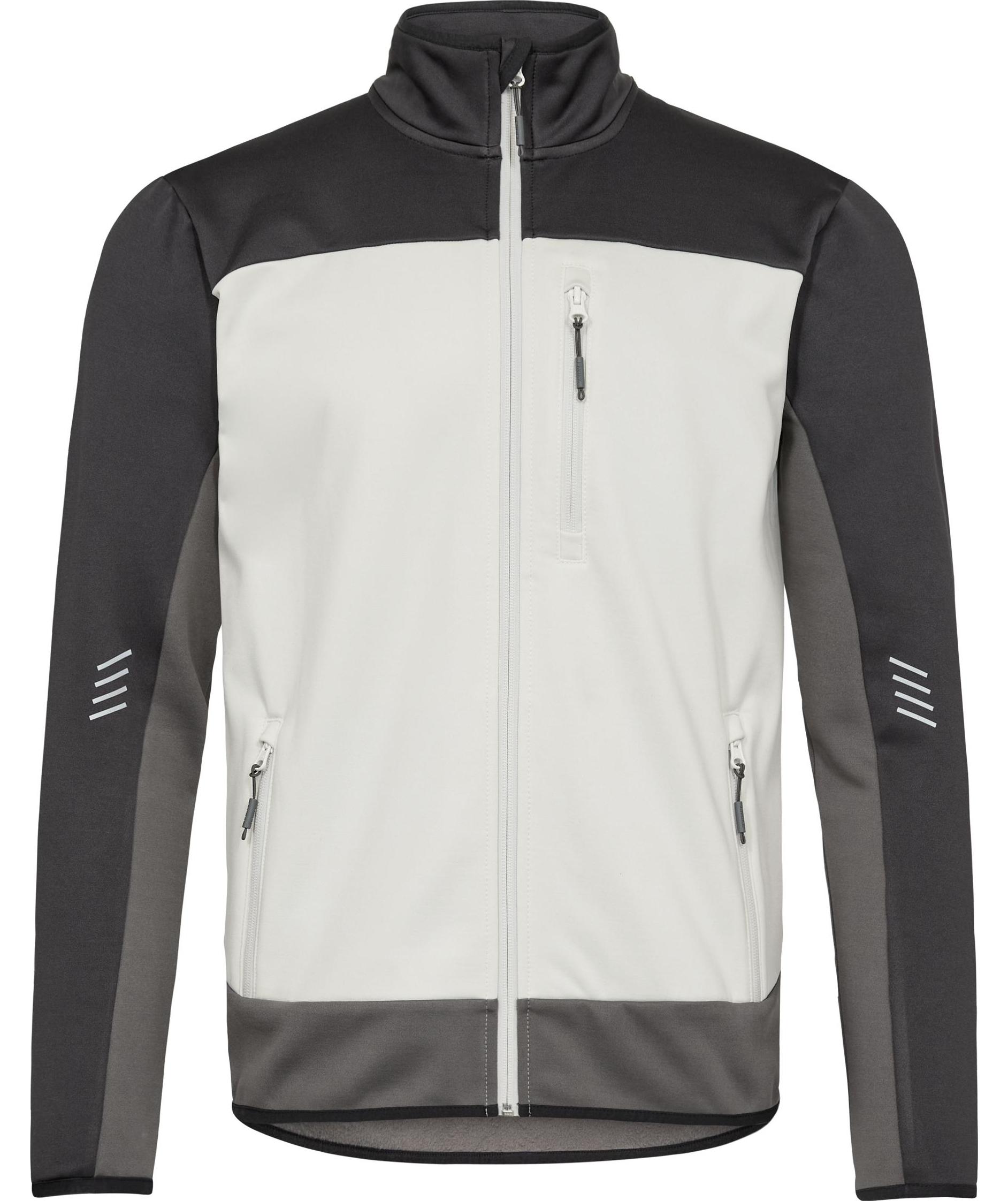 Engel Entire midlayer cardigan, Bone White/Anthracite Grey, Bone White/Anthracite Grey, swatch