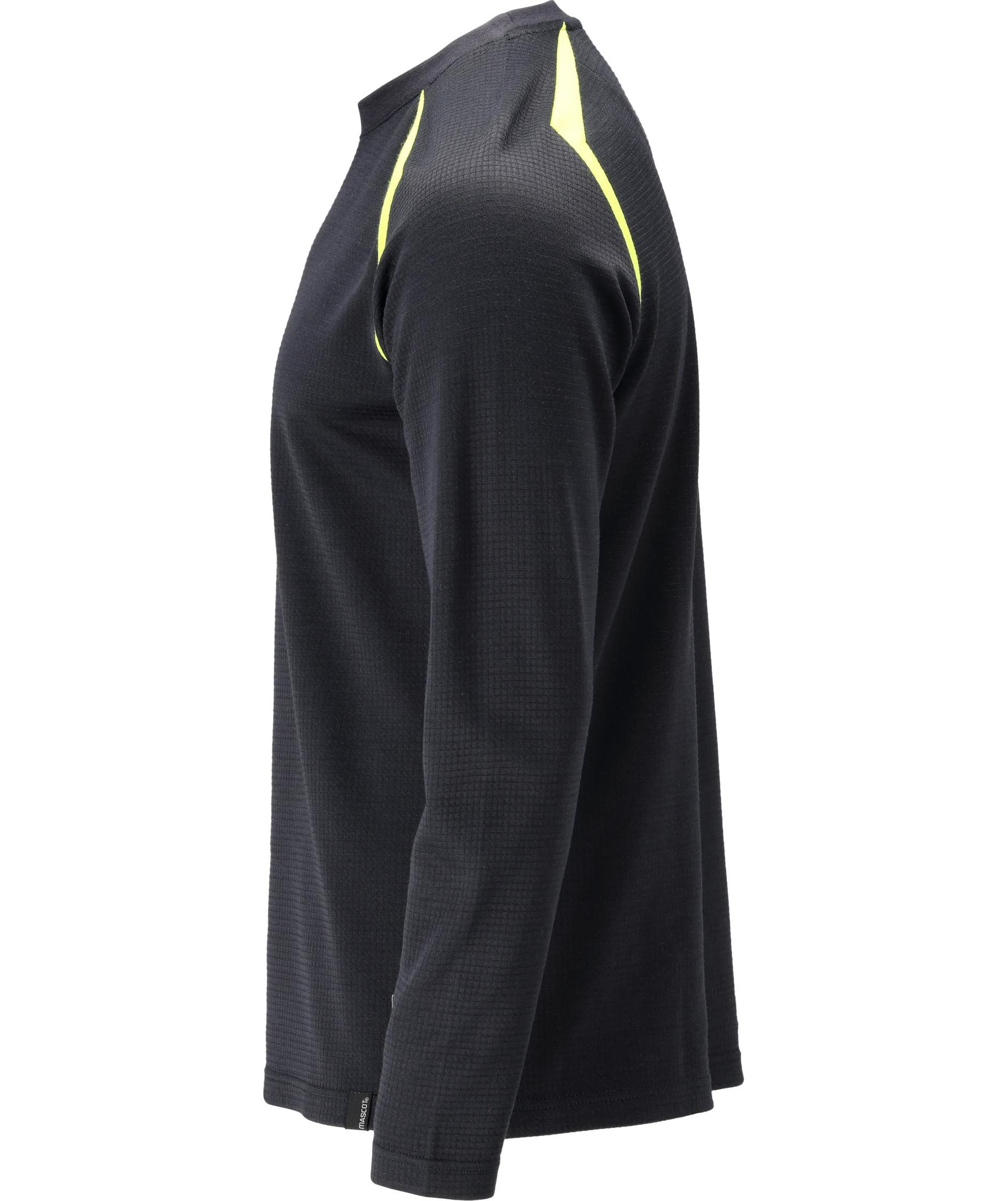 Mascot Accelerate Multisafe langermet T-skjorte, M&oslash;rk Marine/Hi-Vis Gul, large image number 3