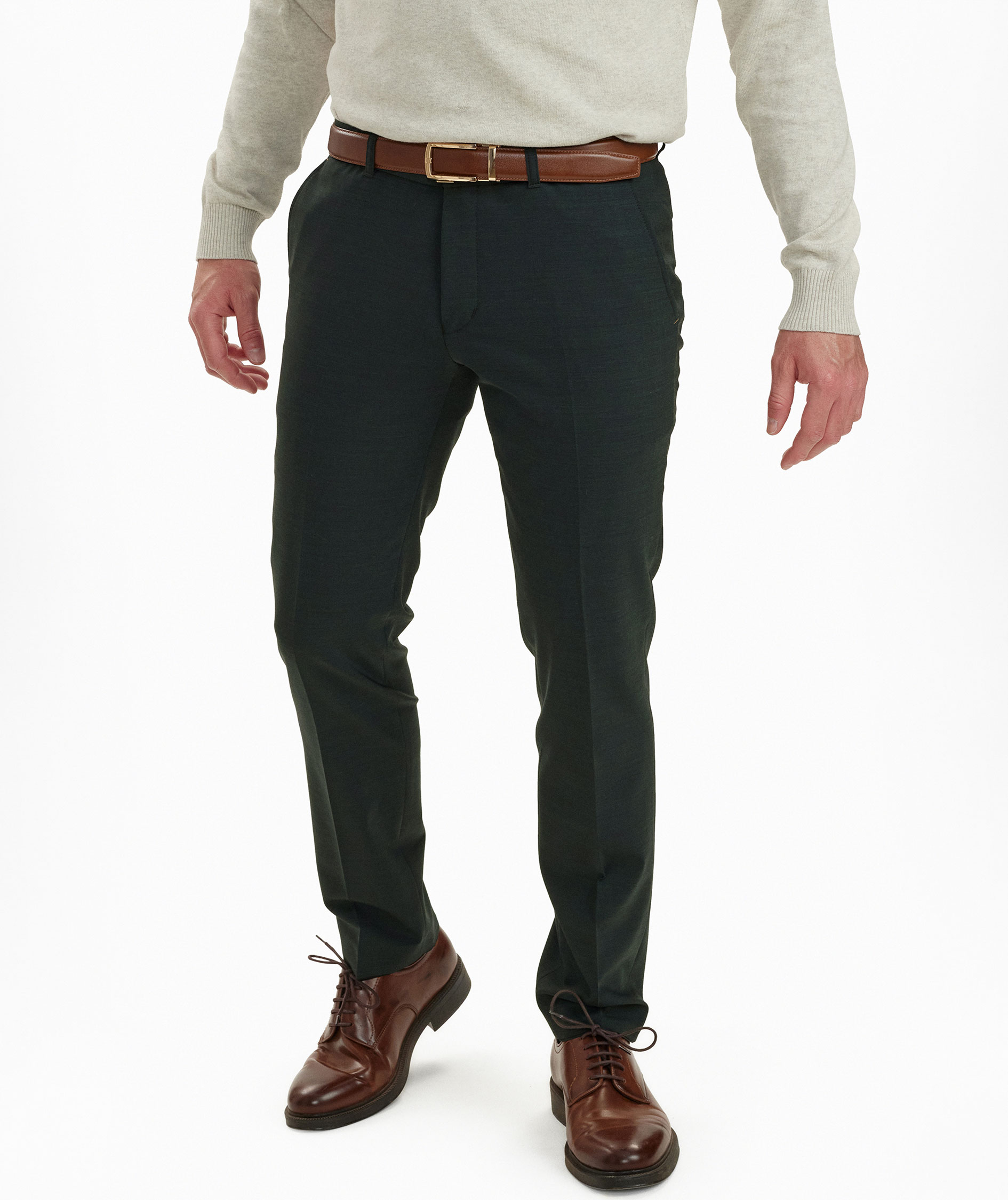 Sunwill Fitted fit trousers with wool, Green, large image number 6