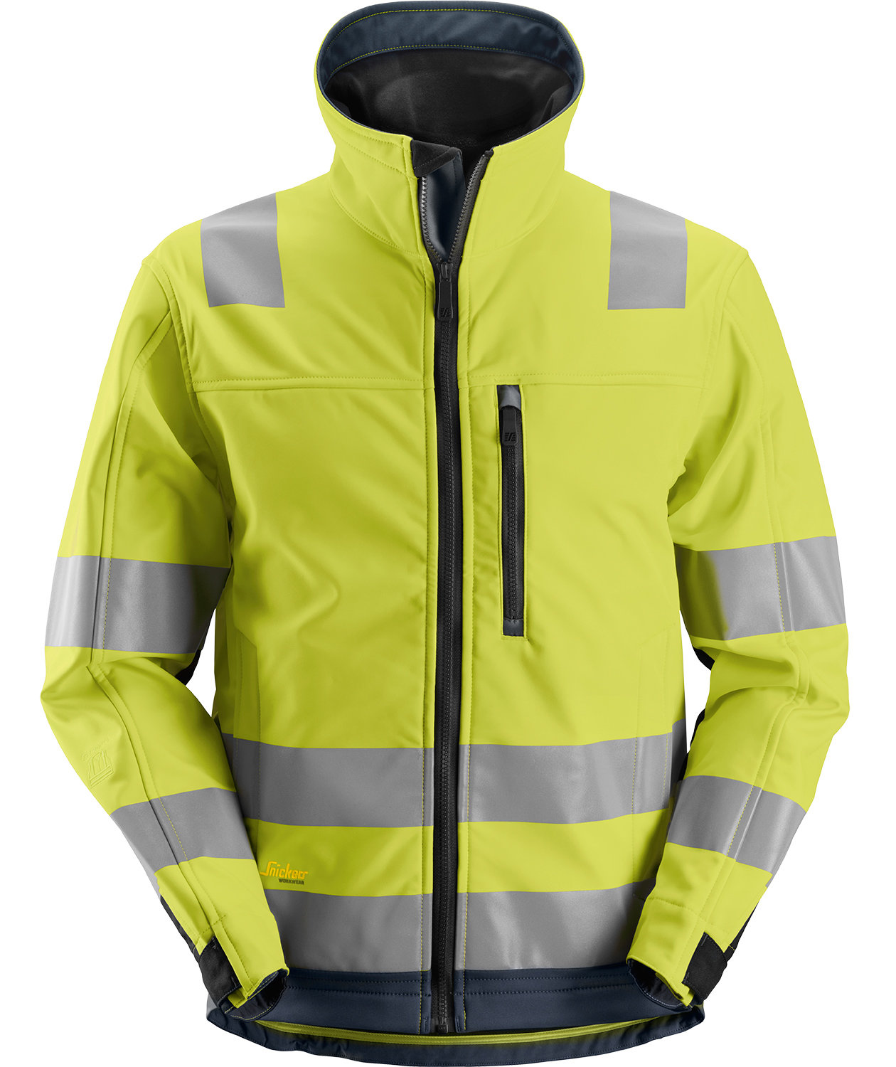 Snickers AllroundWork softshelljakke 1230, Hi-vis gul/marinebl&aring;, Hi-vis gul/marinebl&aring;, swatch