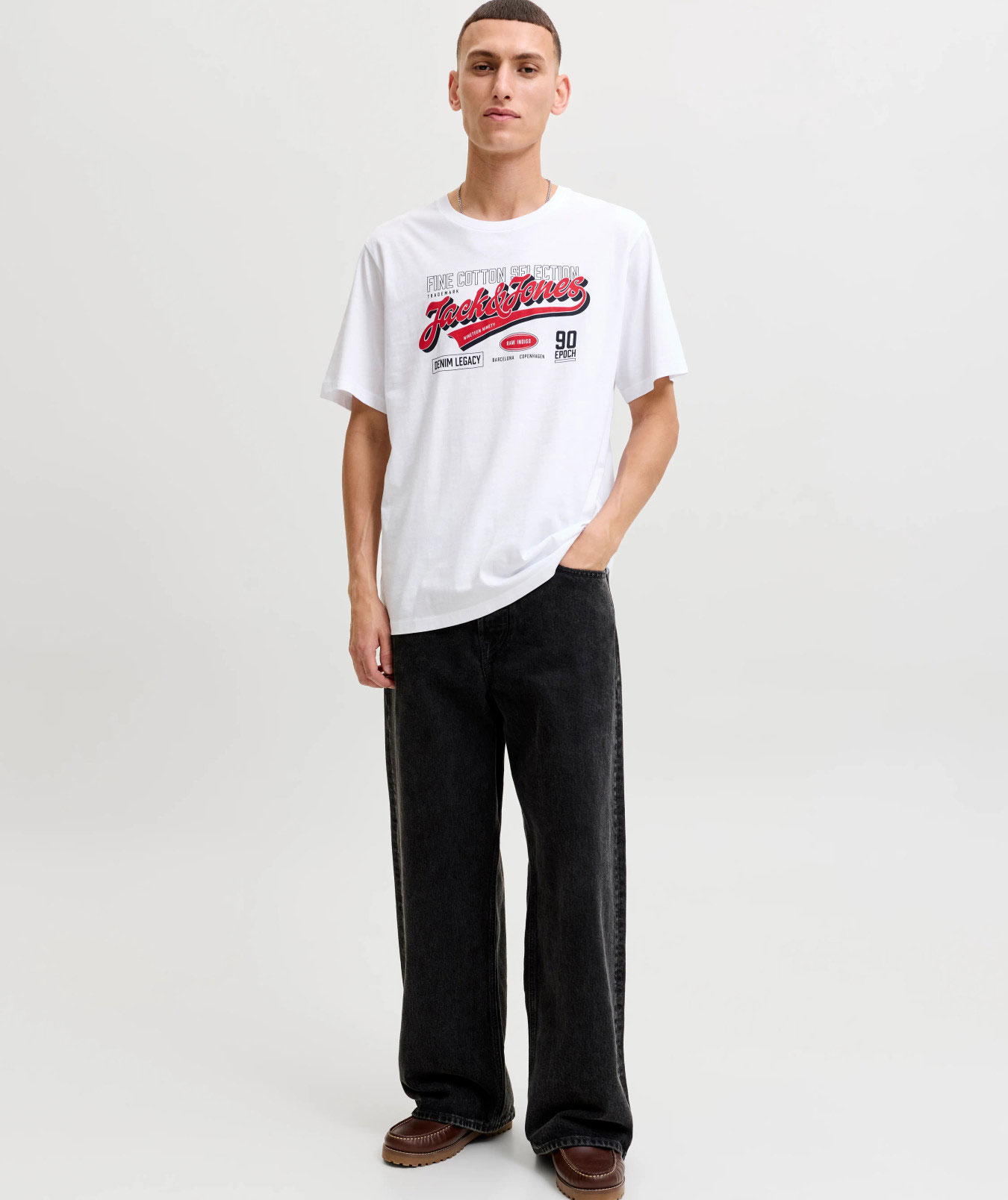 Jack & Jones JJELOGO T-skjorte, Hvit, large image number 6